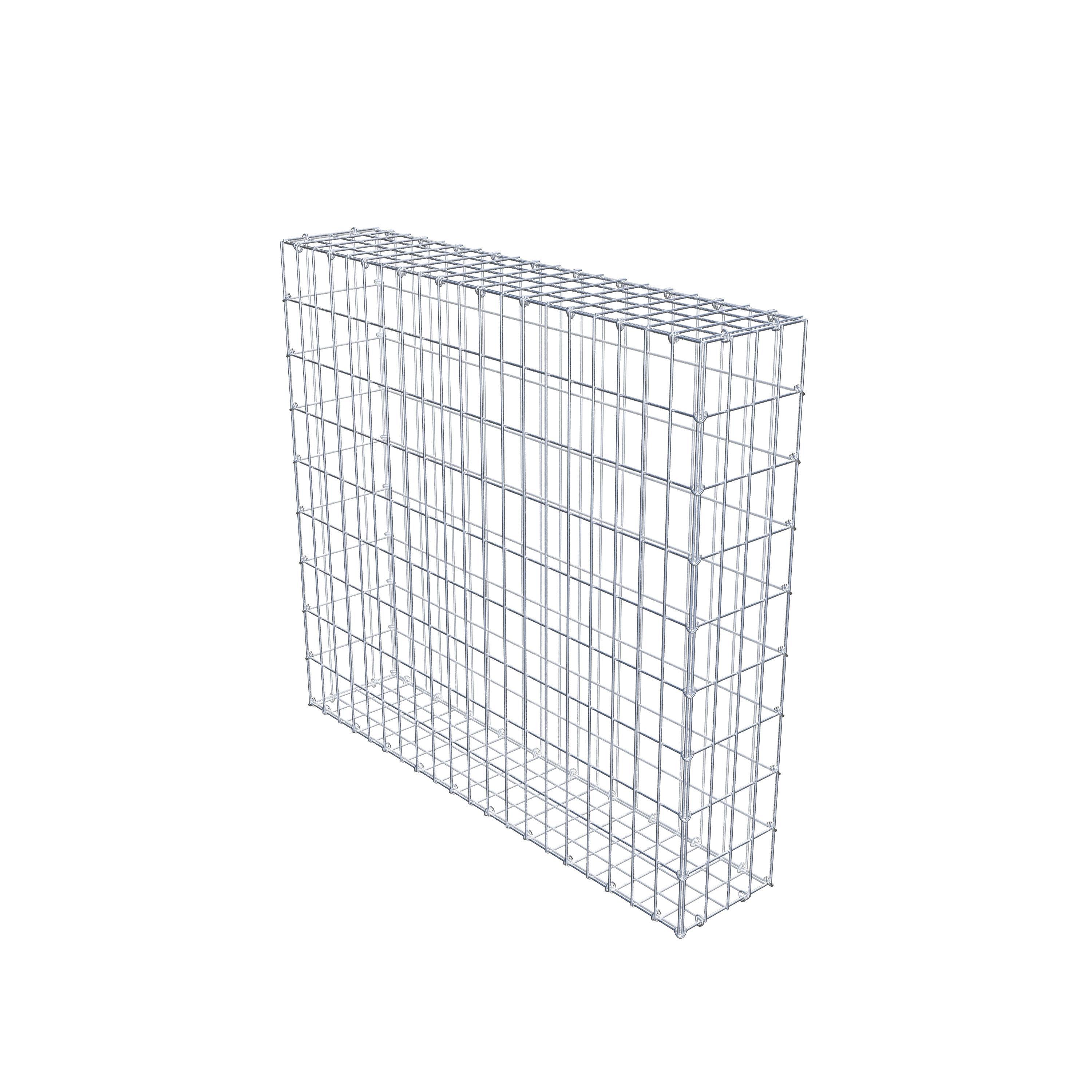 Gabion 100 cm x 90 cm x 20 cm (L x H x D), mesh size 5 cm x 10 cm, C-ring