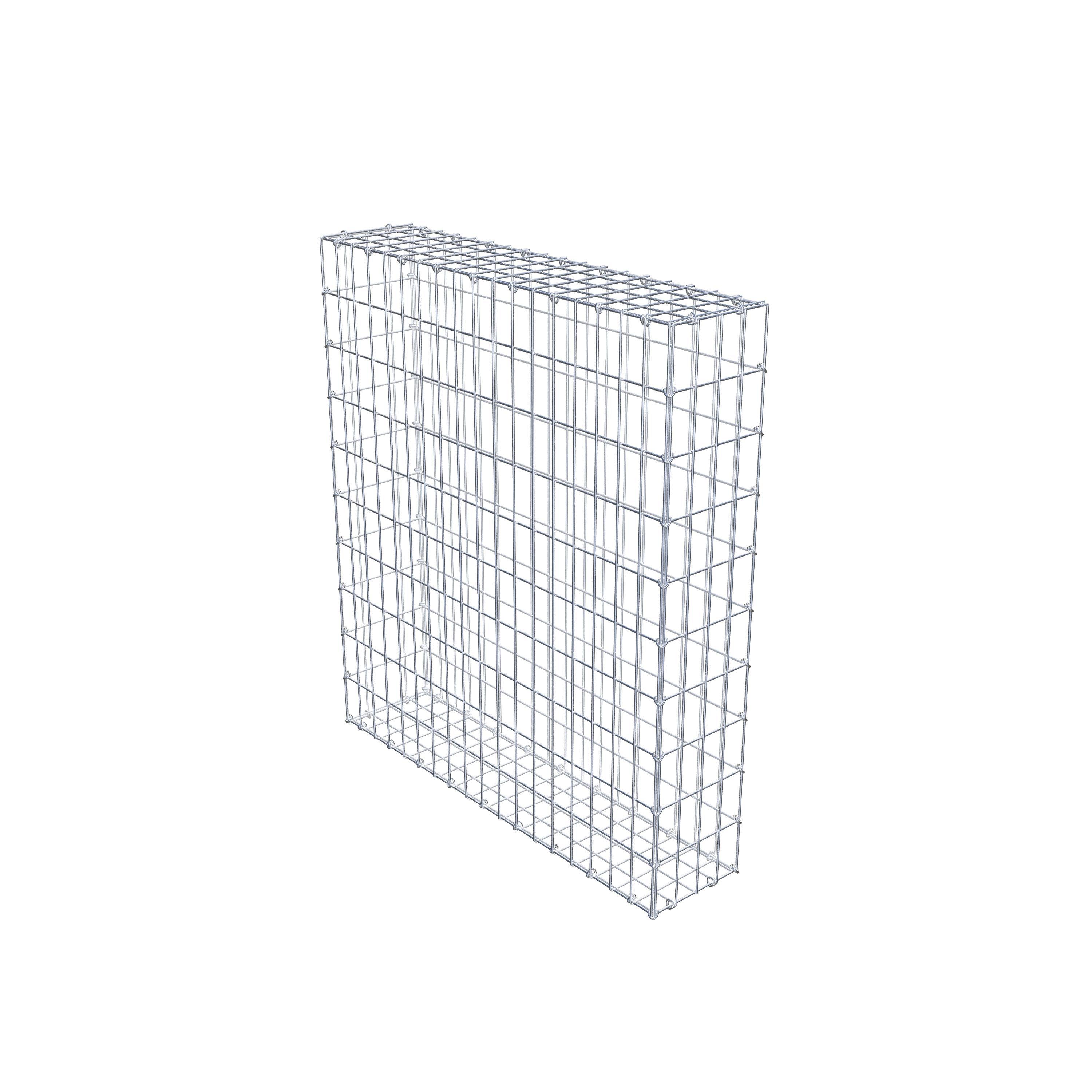 Gabion 100 cm x 90 cm x 20 cm (L x H x D), maskestørrelse 5 cm x 10 cm, C-ring