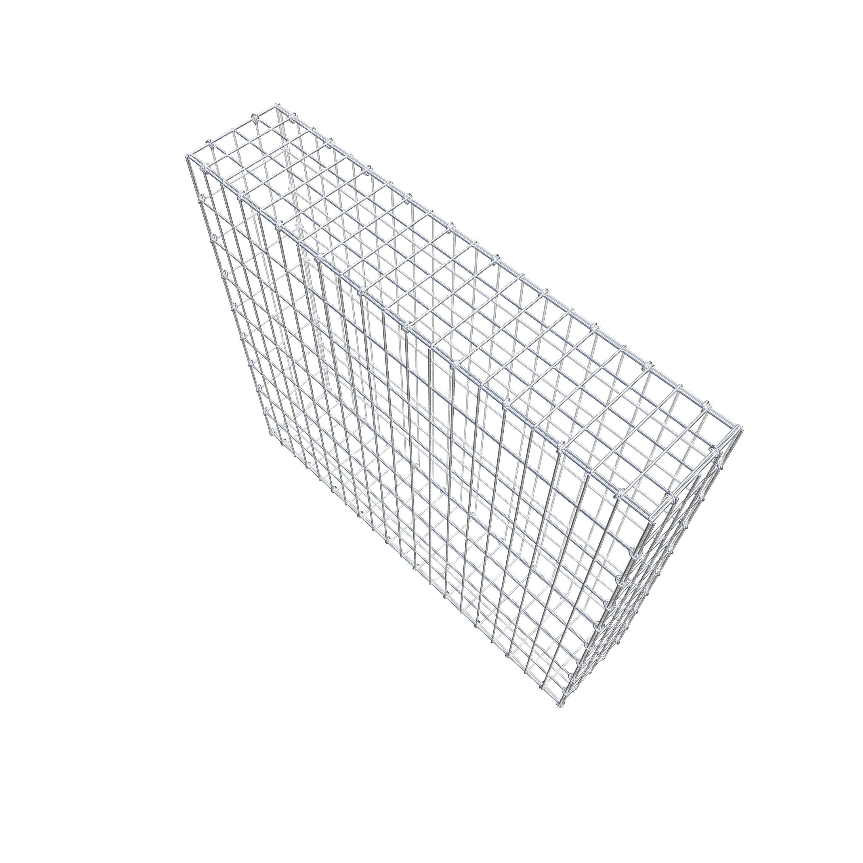 Gabion 100 cm x 90 cm x 20 cm (L x H x D), mesh size 5 cm x 10 cm, C-ring