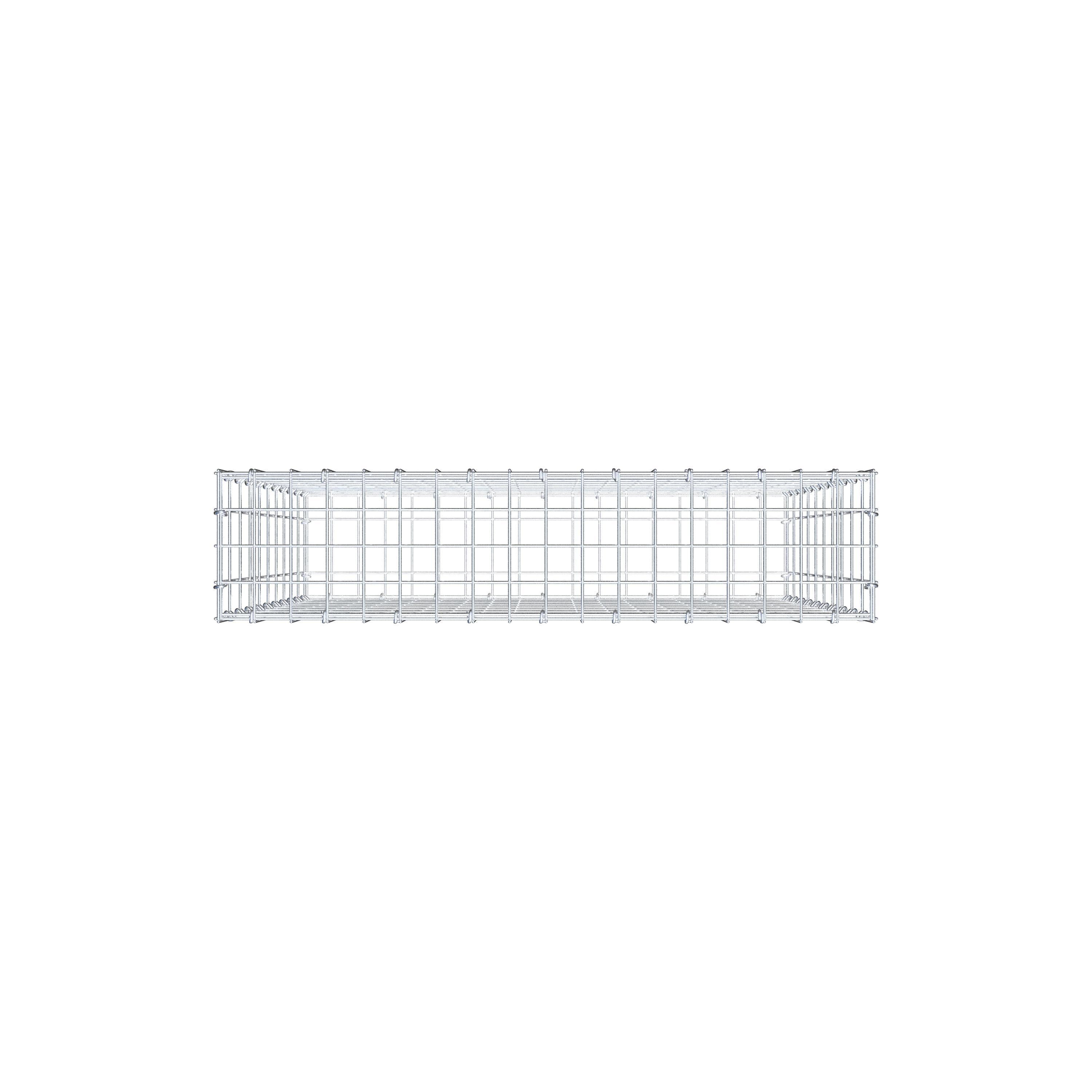 Gabione 100 cm x 90 cm x 20 cm (L x H x T), Maschenweite 5 cm x 10 cm, C-Ring