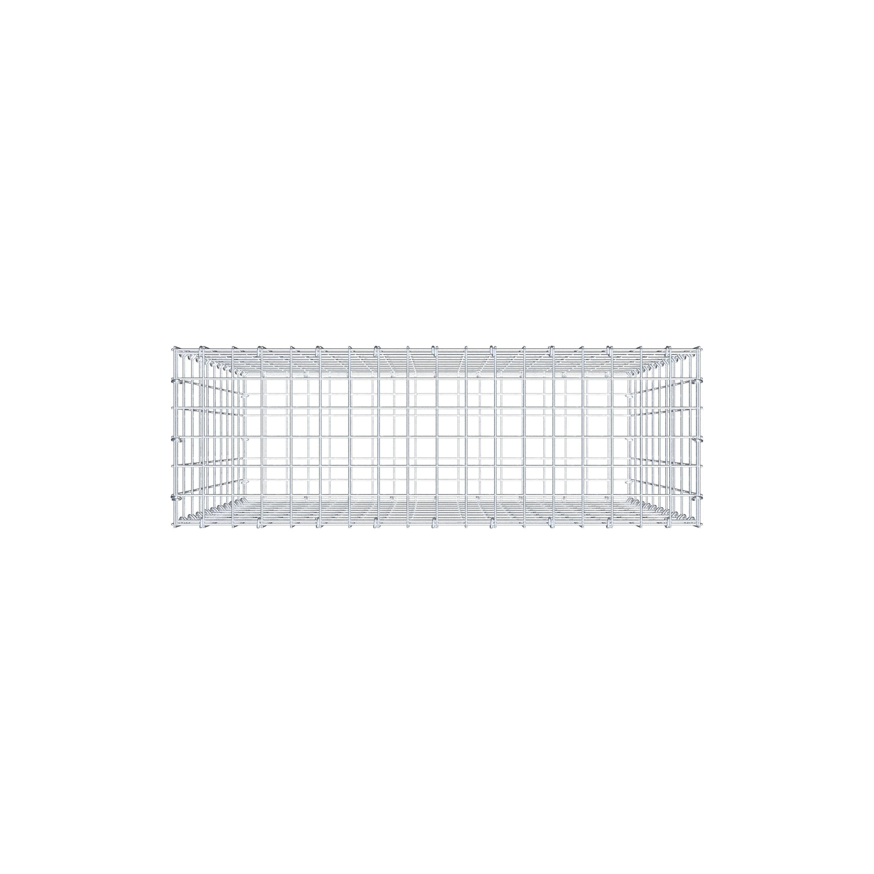 Gabione 100 cm x 90 cm x 30 cm (L x H x T), Maschenweite 5 cm x 10 cm, C-Ring