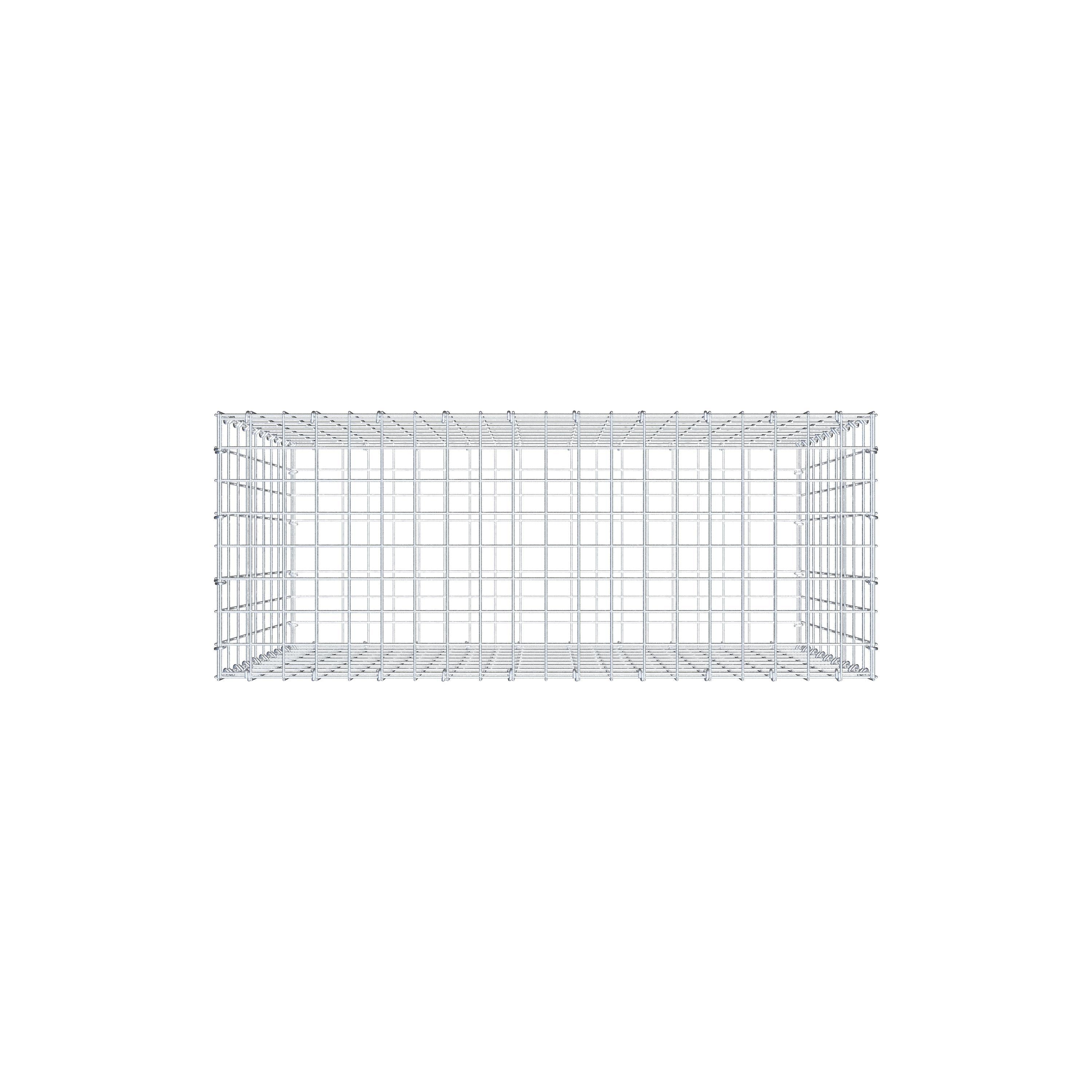 Gabion 100 cm x 90 cm x 40 cm (L x H x D), mesh size 5 cm x 10 cm, C-ring