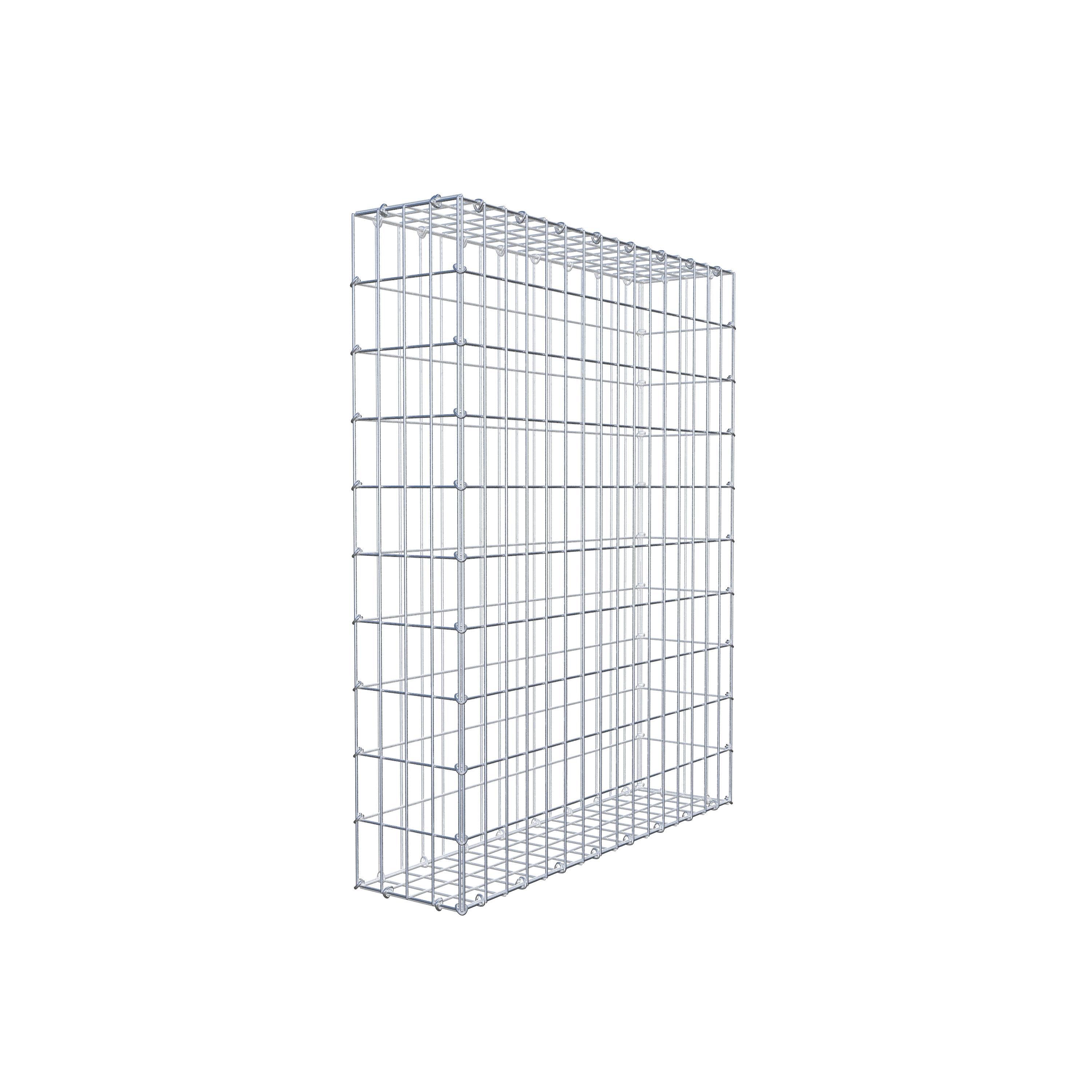 Gabion 100 cm x 80 cm x 20 cm (L x H x D), mesh size 5 cm x 10 cm, C-ring