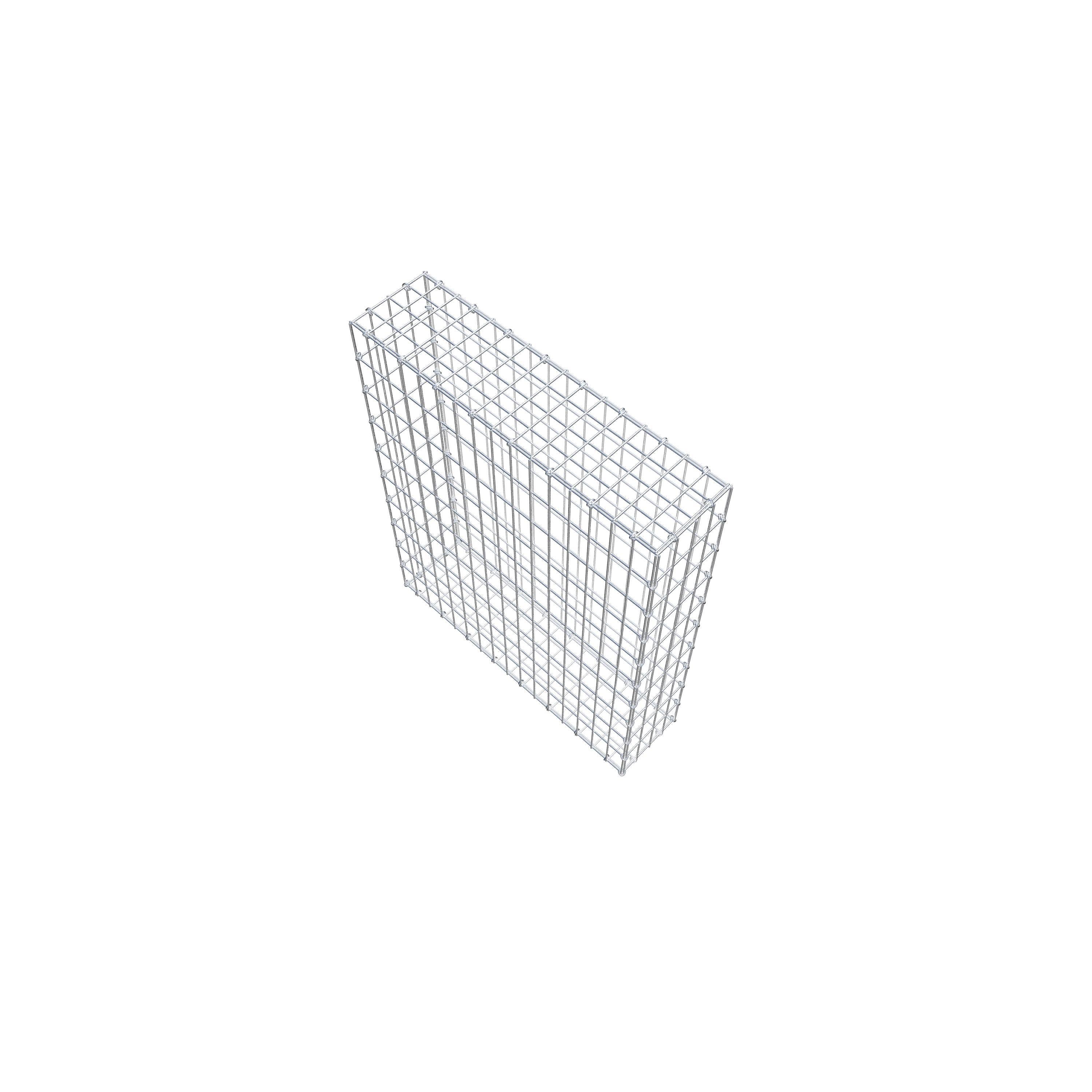 Gabion 100 cm x 80 cm x 20 cm (L x H x D), mesh size 5 cm x 10 cm, C-ring