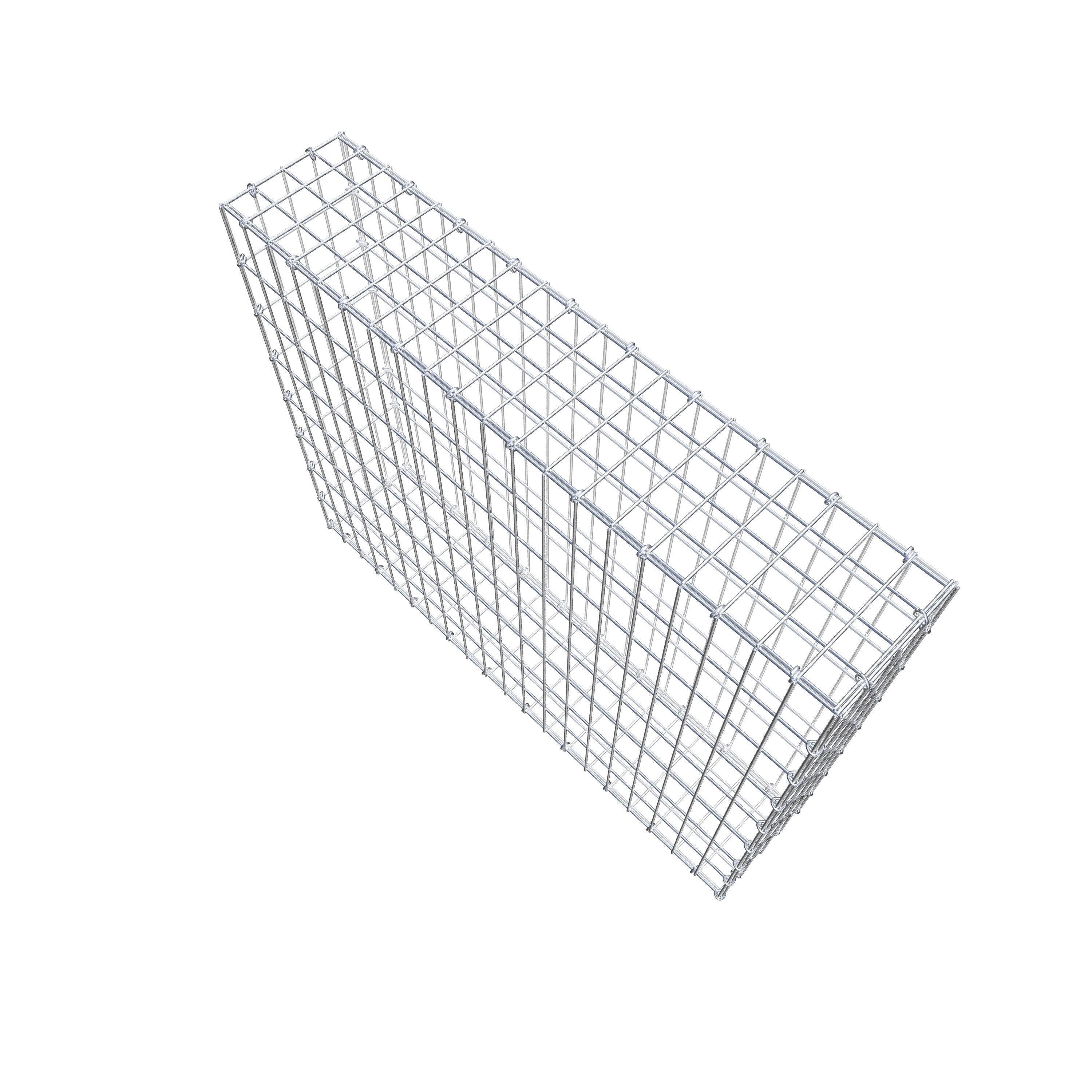 Gabion 100 cm x 80 cm x 20 cm (L x H x D), mesh size 5 cm x 10 cm, C-ring