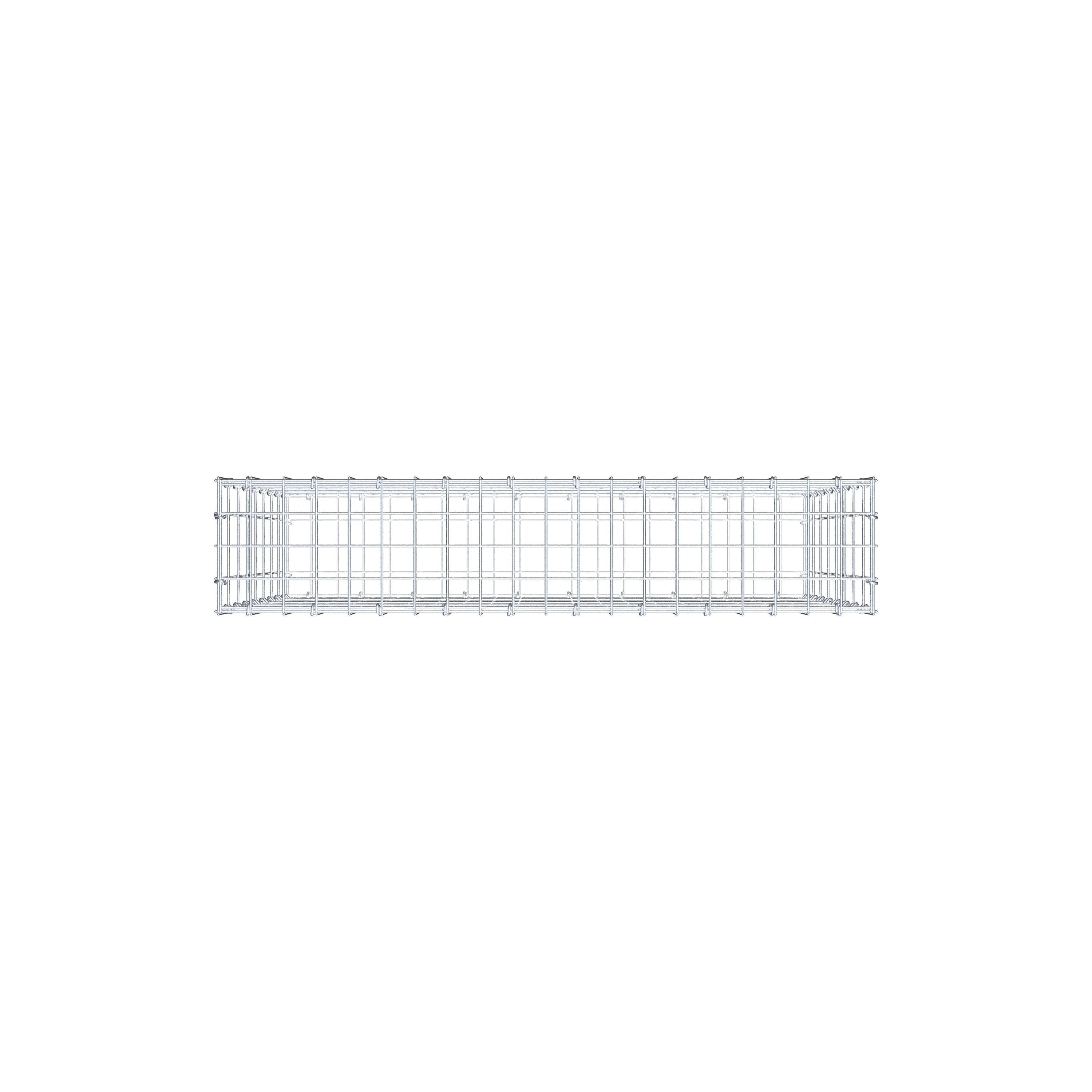 Gabion 100 cm x 80 cm x 20 cm (L x H x D), mesh size 5 cm x 10 cm, C-ring