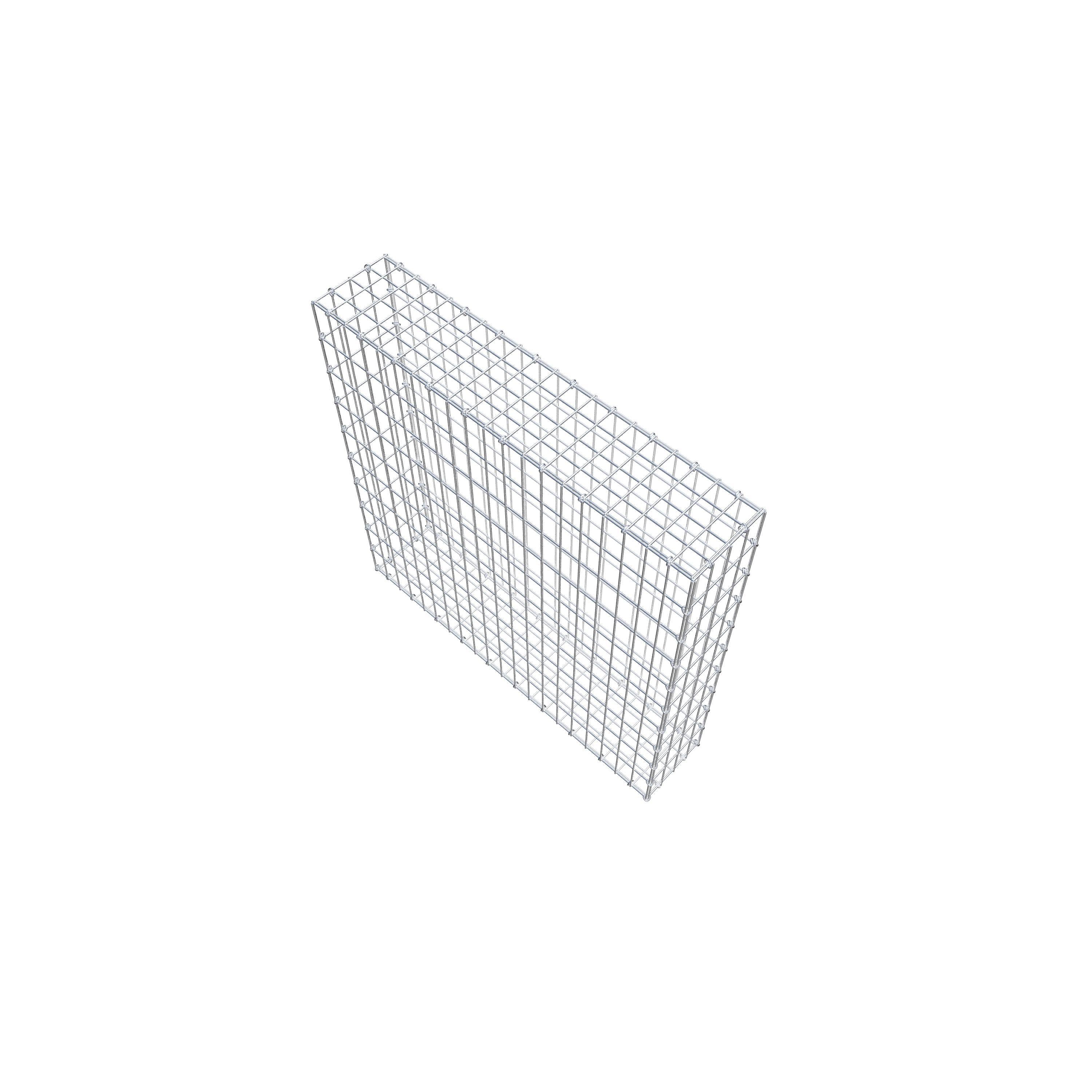 Gabion 100 cm x 100 cm x 20 cm (L x H x D), mesh size 5 cm x 10 cm, C-ring