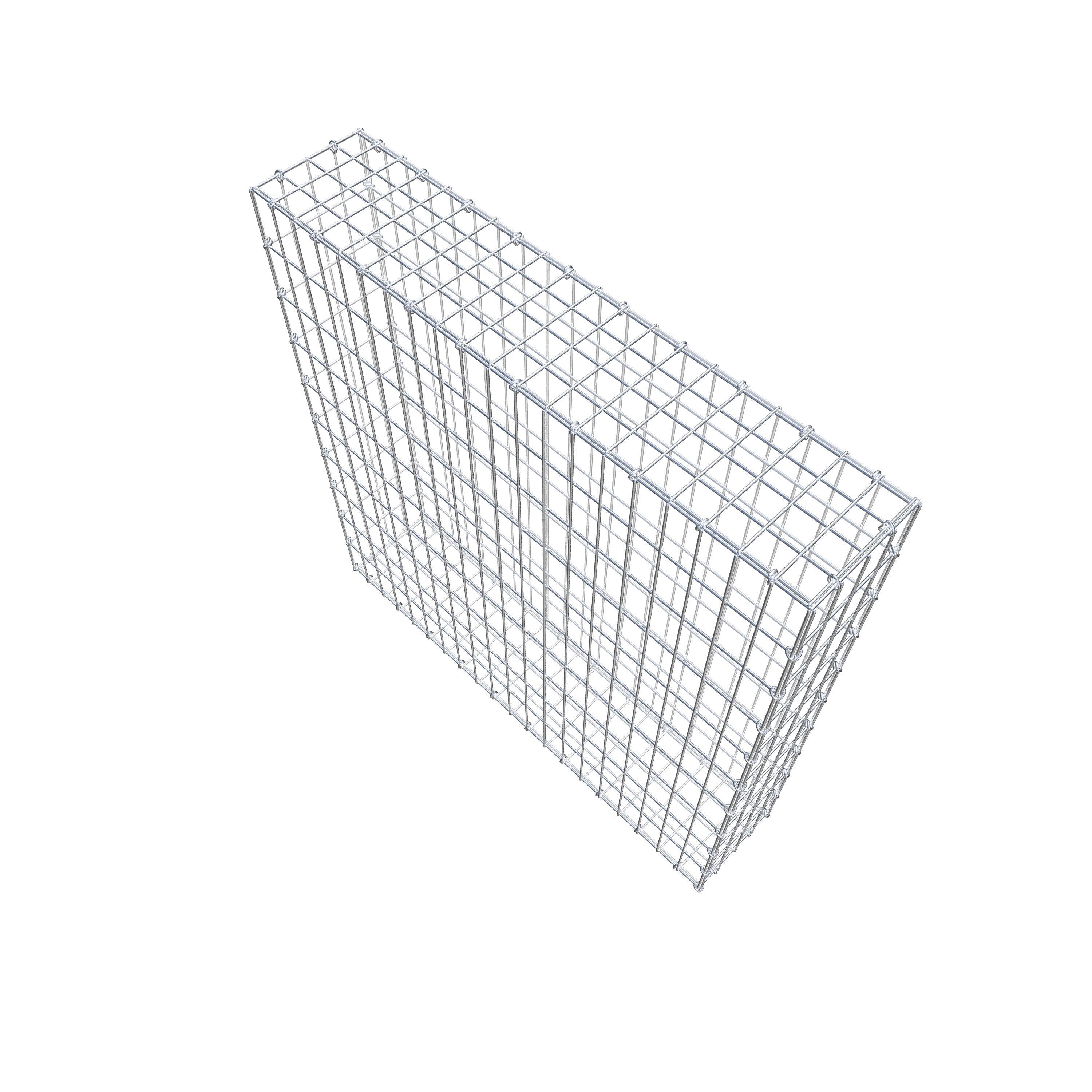 Gabion 100 cm x 100 cm x 20 cm (L x H x D), mesh size 5 cm x 10 cm, C-ring