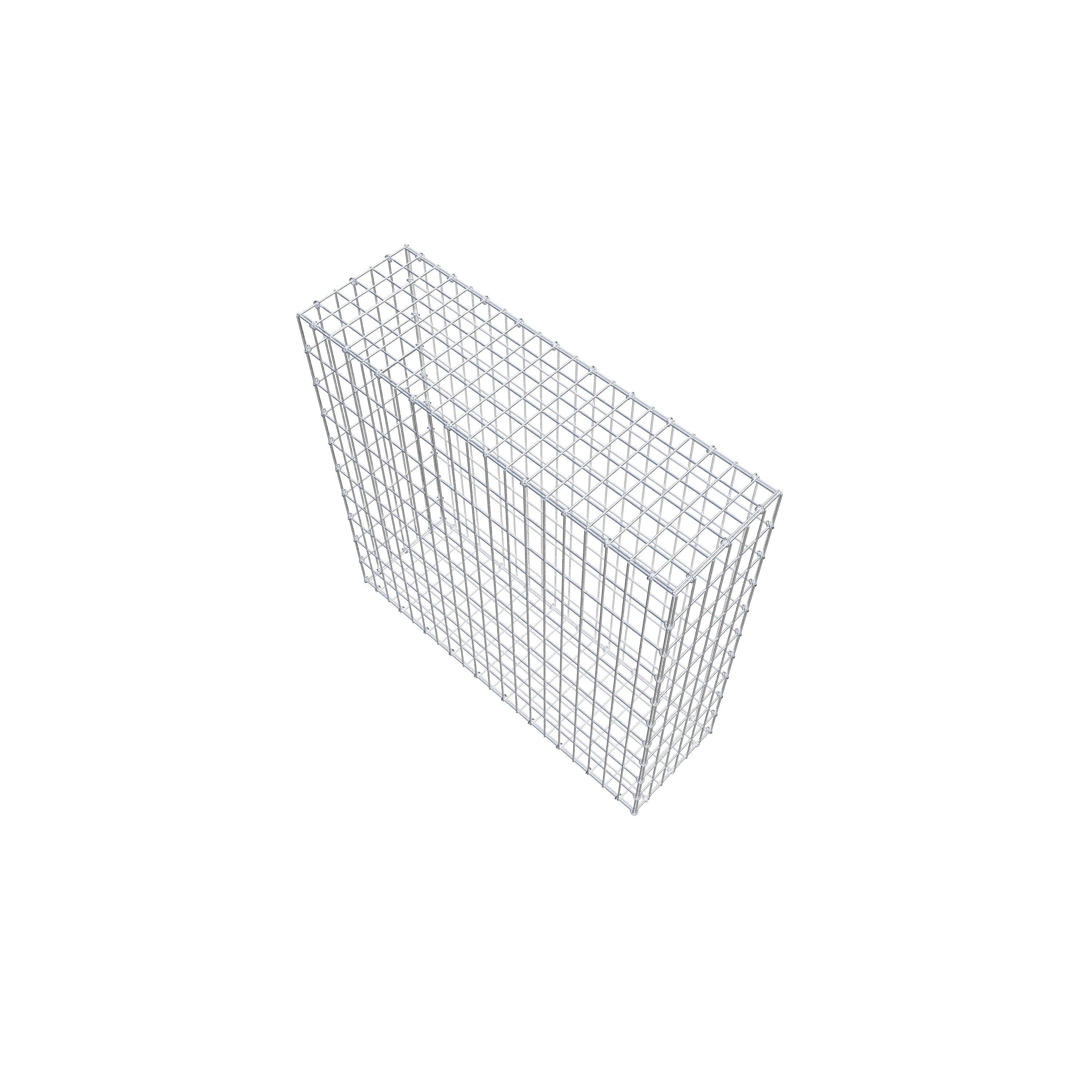 Gabion 100 cm x 100 cm x 30 cm (L x H x D), mesh size 5 cm x 10 cm, C-ring