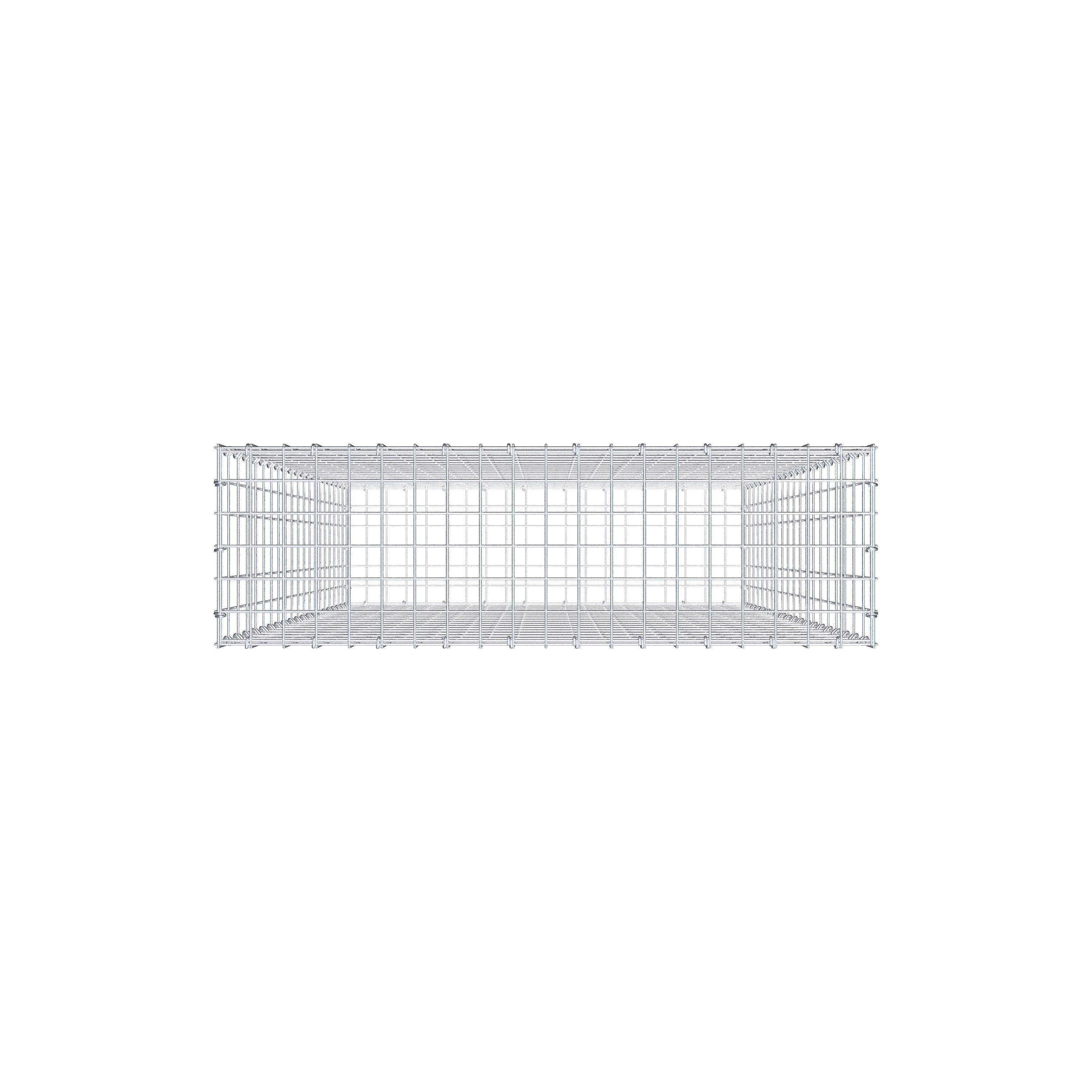 Gabion 200 cm x 100 cm x 30 cm (L x H x D), mesh size 5 cm x 10 cm, C-ring