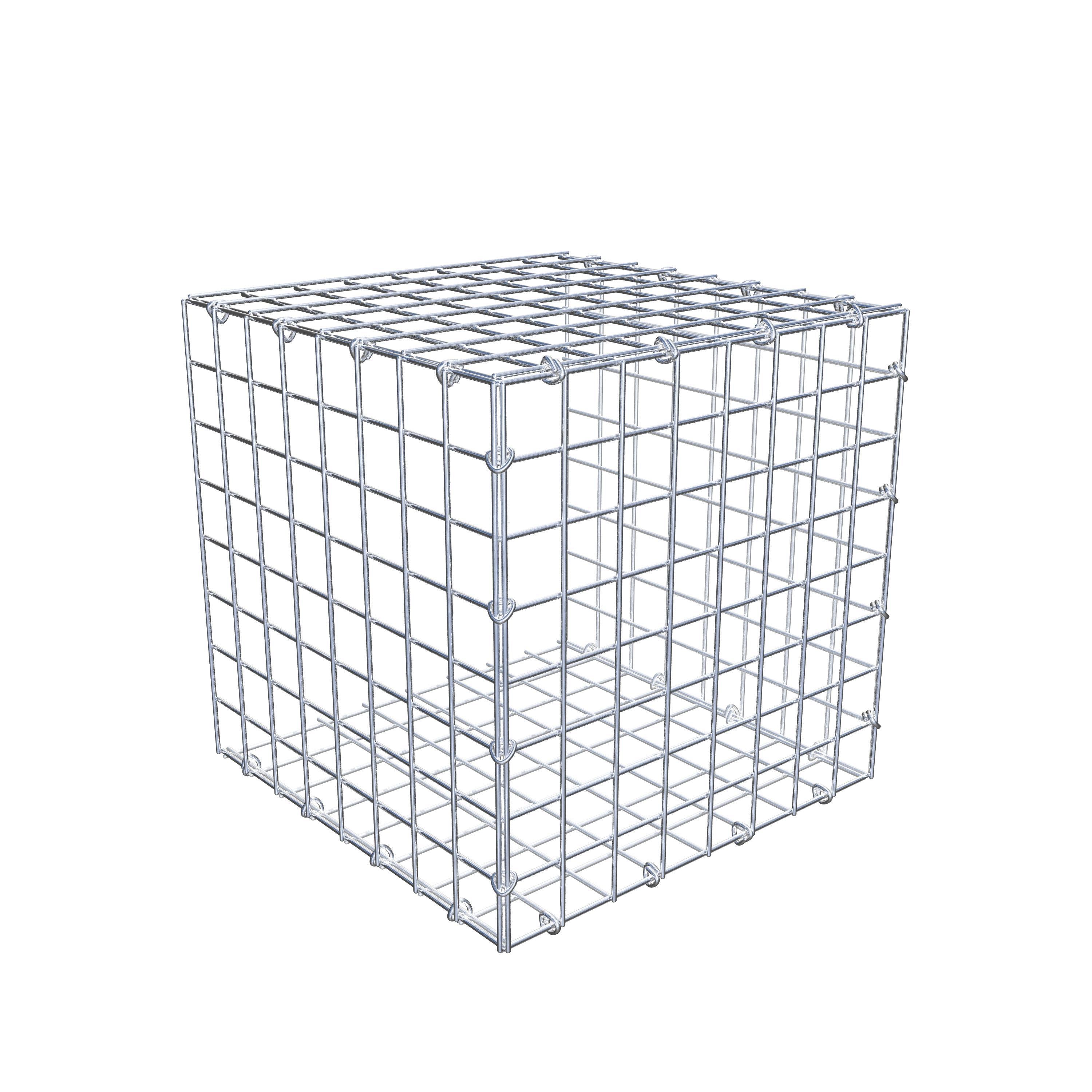 Mounted gabion type 2 40 cm x 40 cm x 40 cm (L x H x D), mesh size 5 cm x 5 cm, C-ring