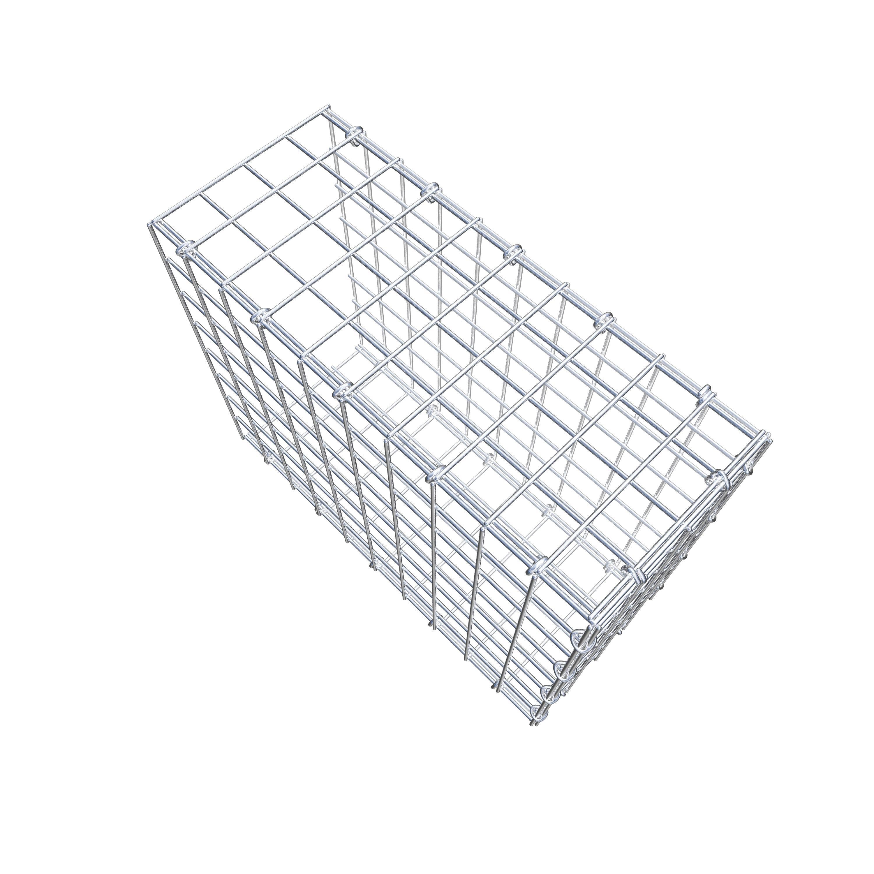 Mounted gabion type 2 50 cm x 40 cm x 20 cm (L x H x D), mesh size 5 cm x 5 cm, C-ring