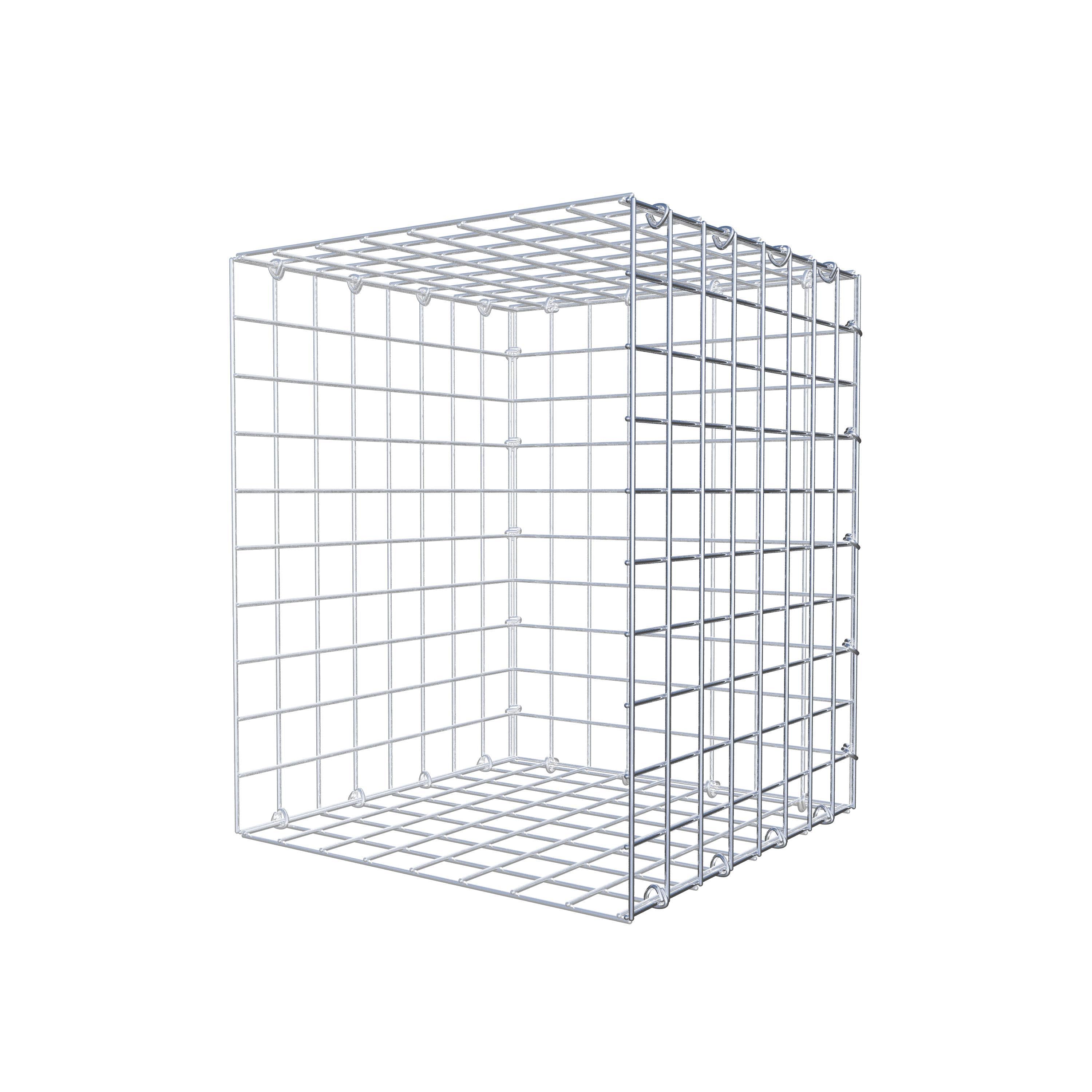 Mounted gabion type 2 50 cm x 40 cm x 40 cm (L x H x D), mesh size 5 cm x 5 cm, C-ring