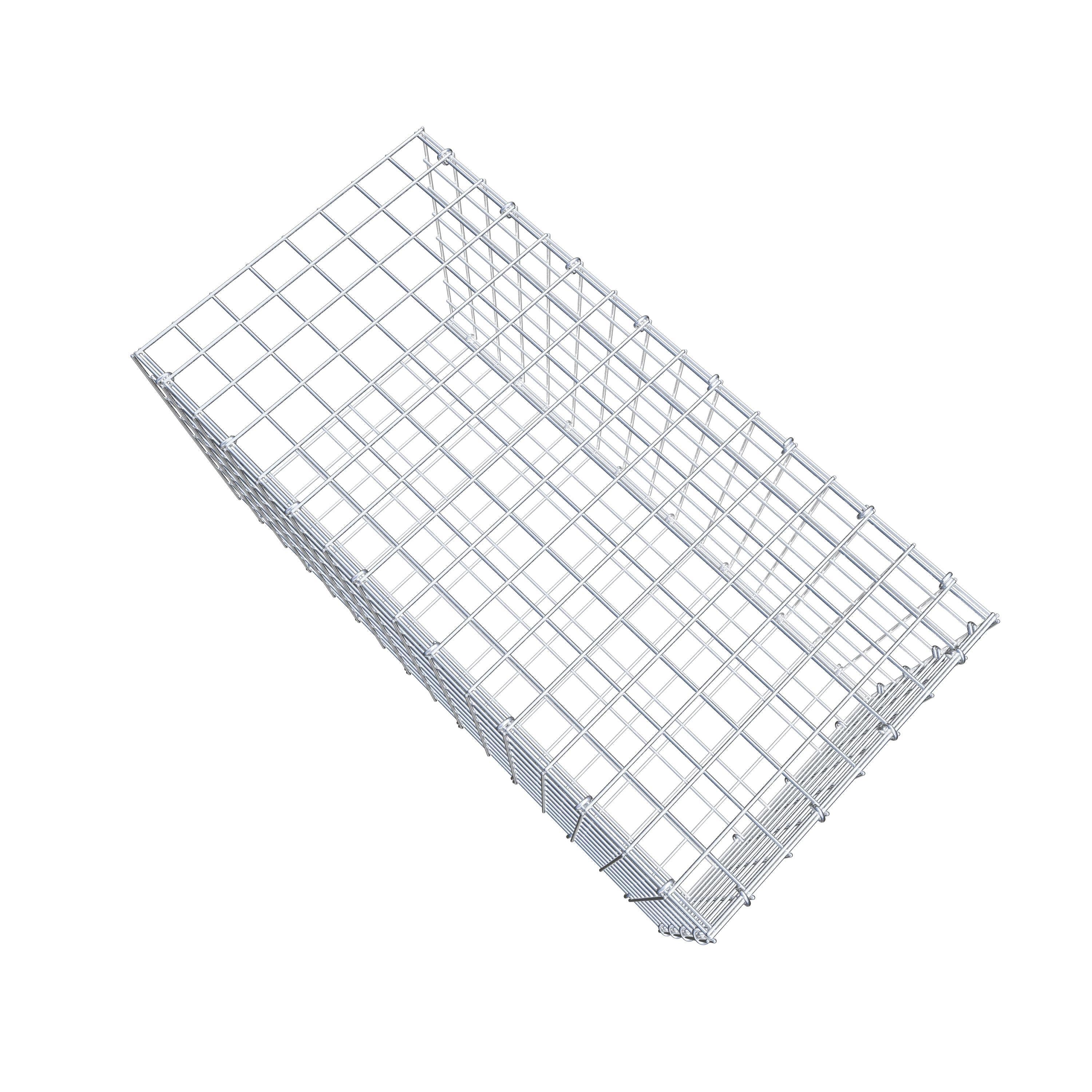 Mounted gabion type 2 80 cm x 40 cm x 40 cm (L x H x D), mesh size 5 cm x 5 cm, C-ring