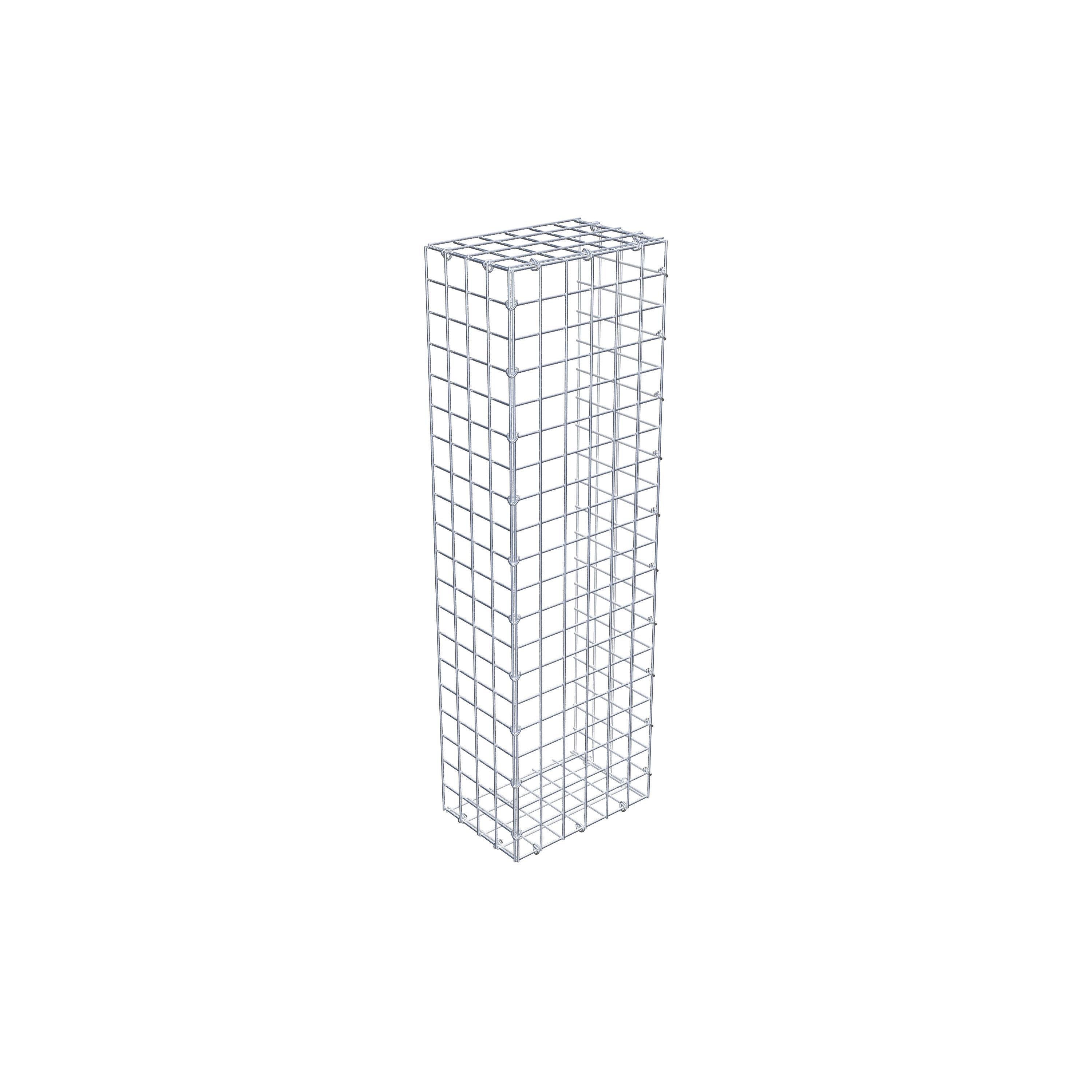 Monteret gabion type 2 100 cm x 20 cm x 30 cm (L x H x D), maskestørrelse 5 cm x 5 cm, C-ring