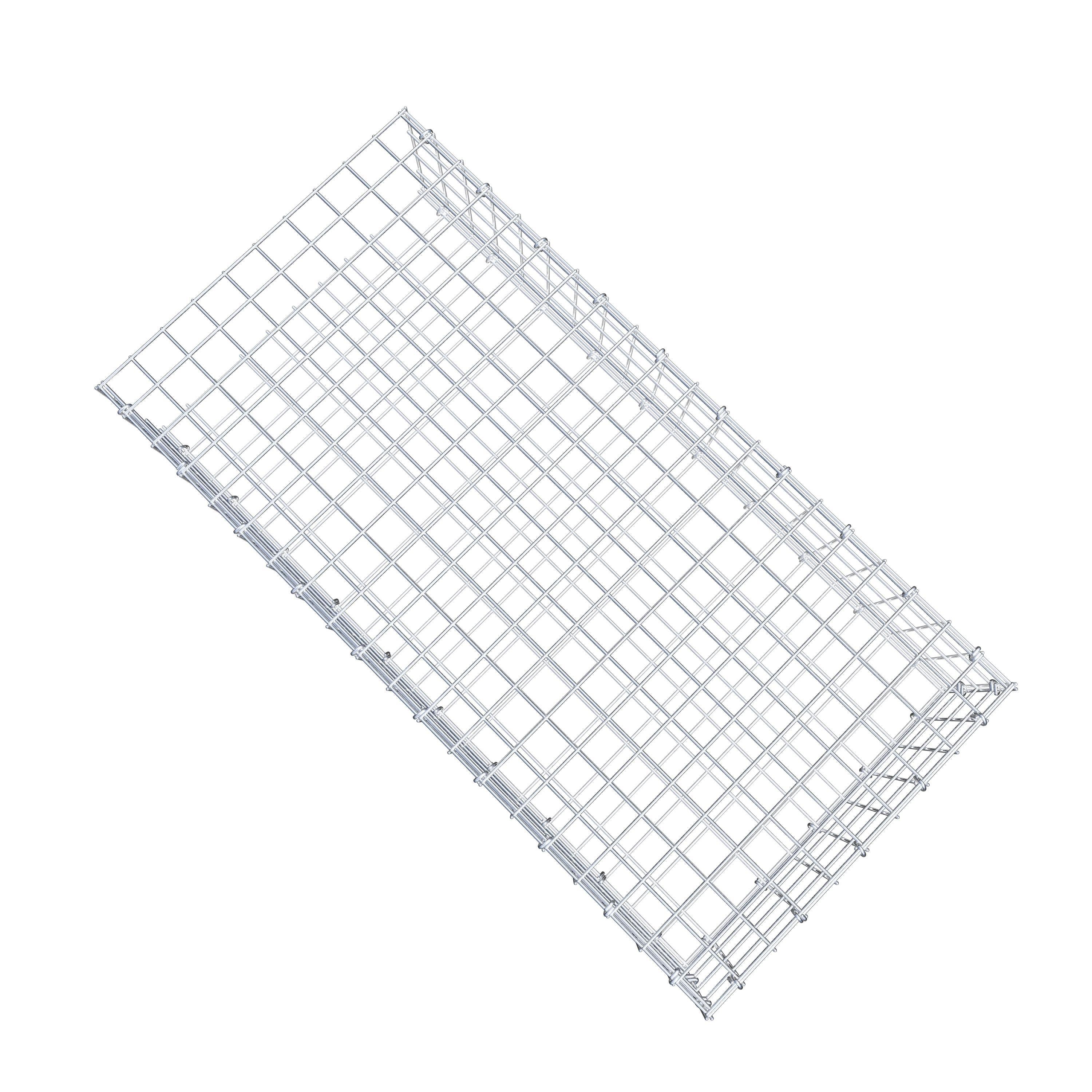 Anbaugabione Typ 2 100 cm x 20 cm x 50 cm (L x H x T), Maschenweite 5 cm x 5 cm, C-Ring