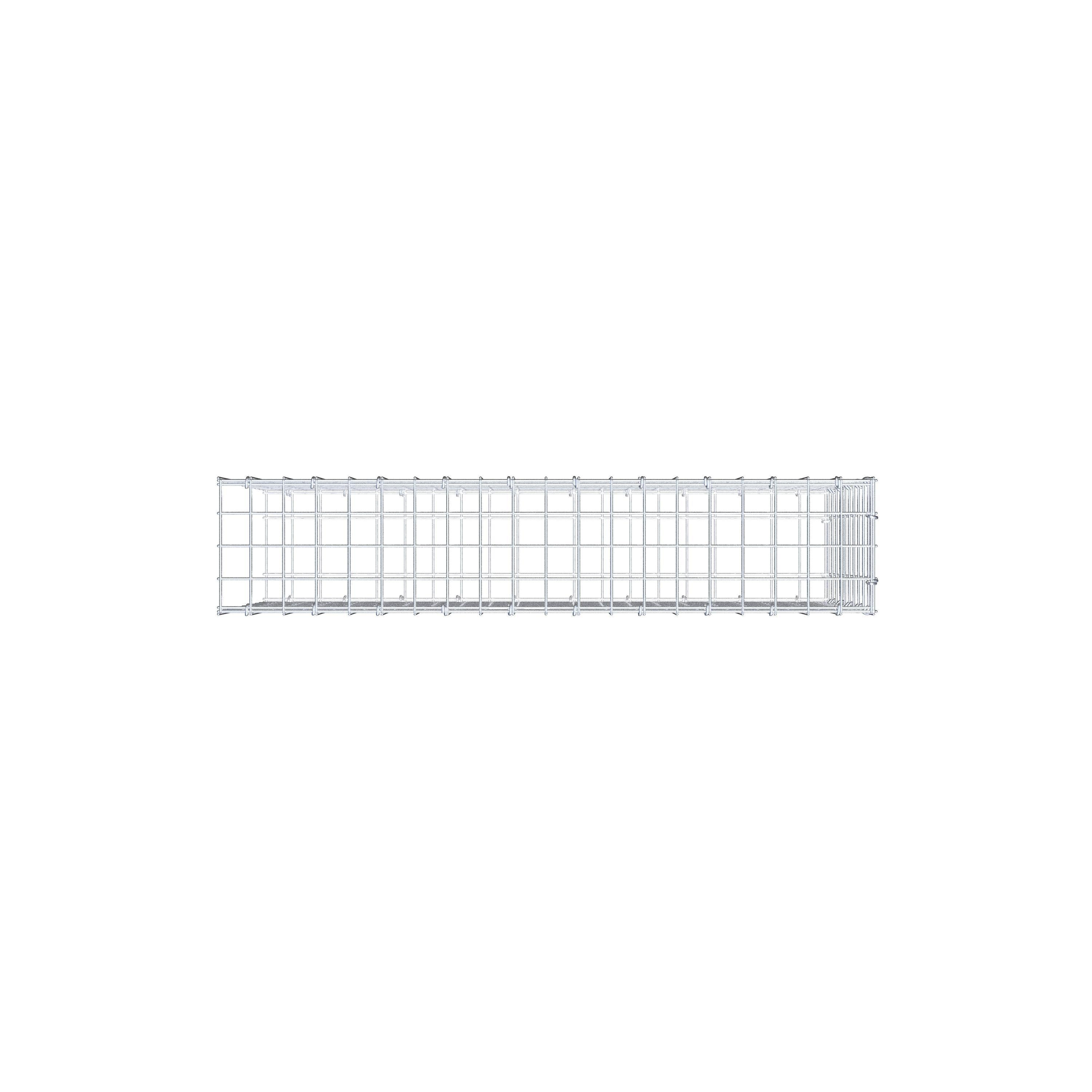 Anbaugabione Typ 2 100 cm x 50 cm x 20 cm (L x H x T), Maschenweite 5 cm x 5 cm, C-Ring