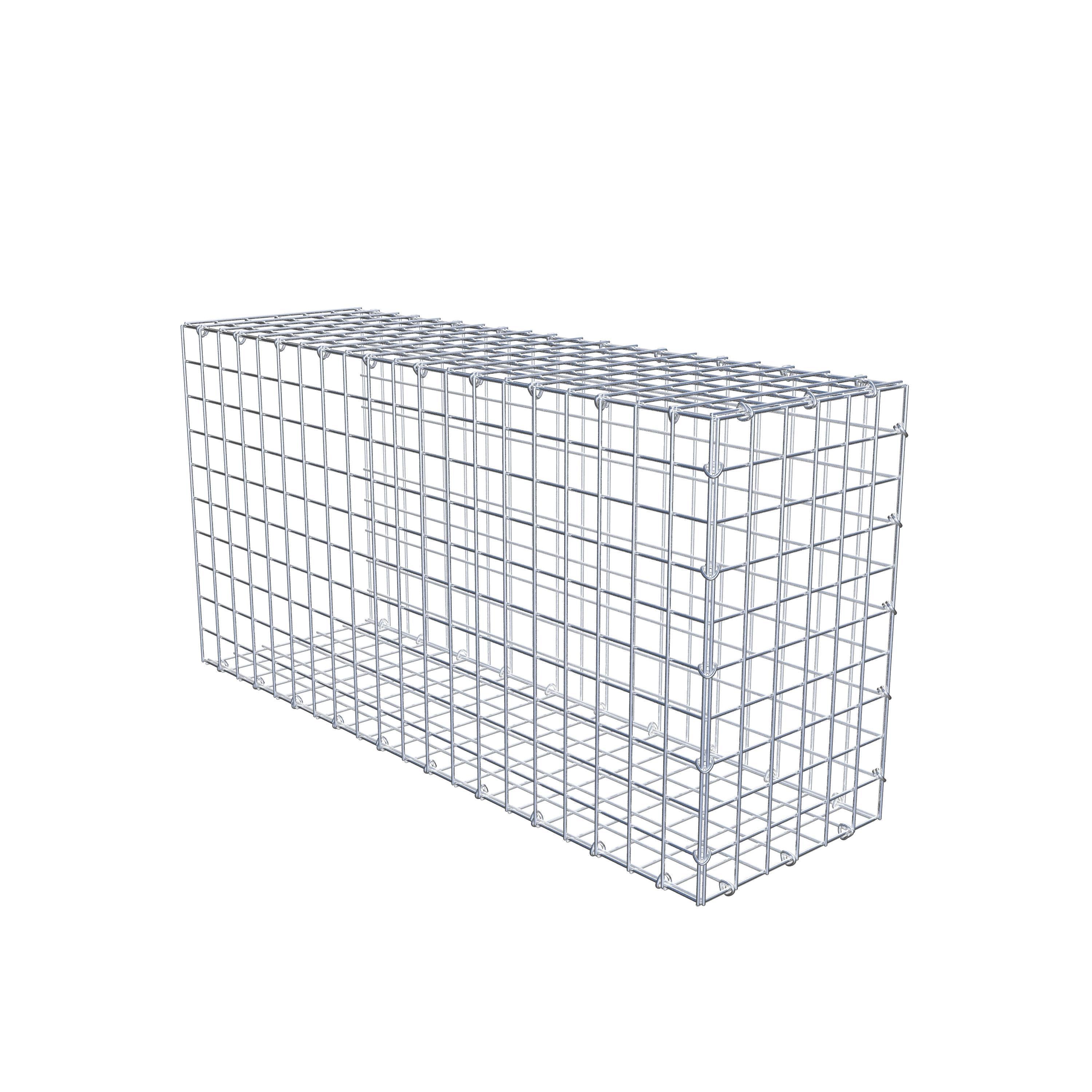 Monteret gabion type 2 100 cm x 50 cm x 30 cm (L x H x D), maskestørrelse 5 cm x 5 cm, C-ring