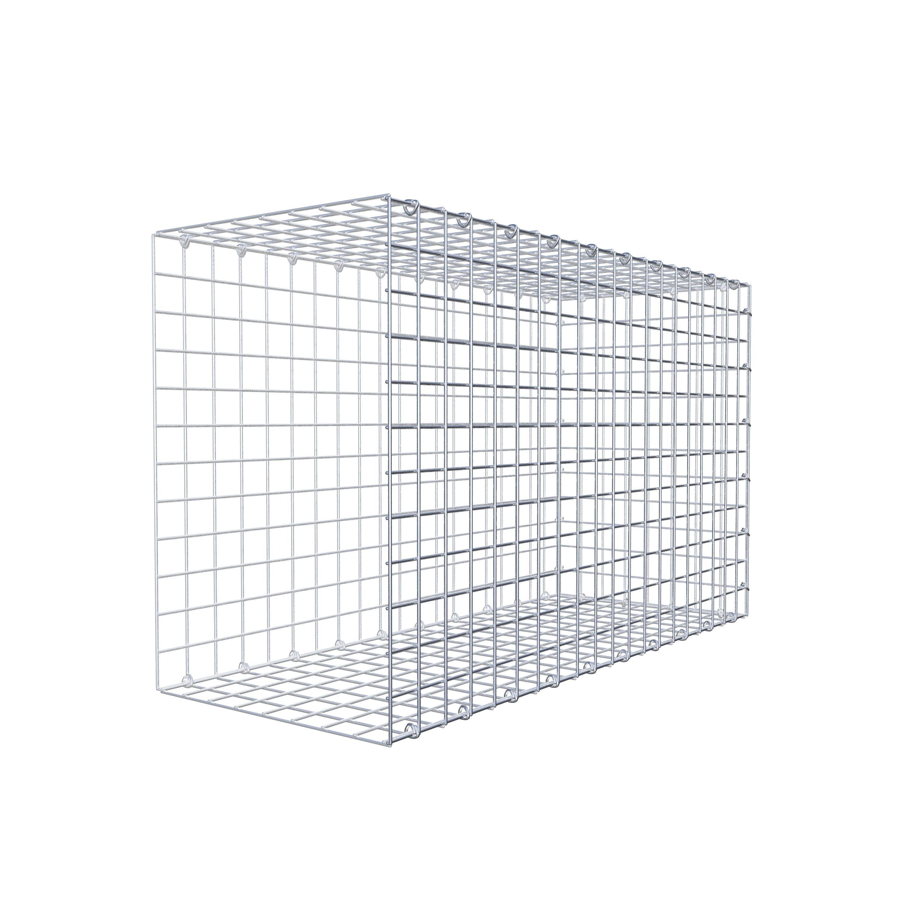 Monteret gabion type 2 100 cm x 60 cm x 40 cm (L x H x D), maskestørrelse 5 cm x 5 cm, C-ring