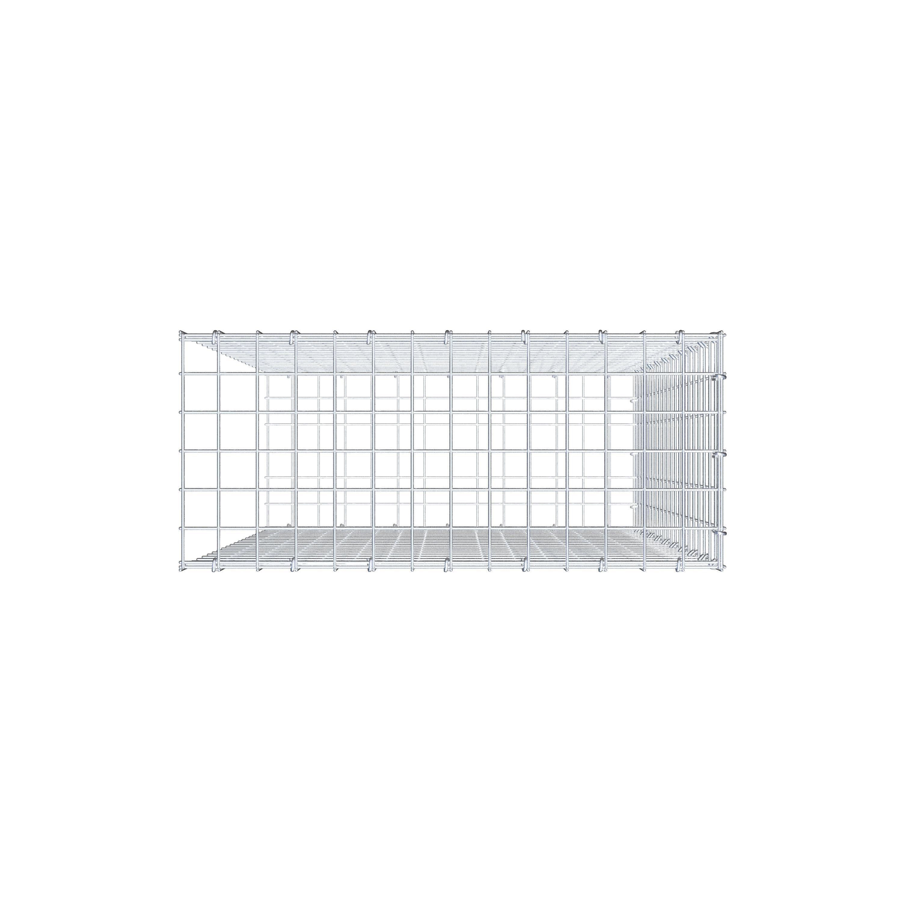 Anbaugabione Typ 2 100 cm x 70 cm x 30 cm (L x H x T), Maschenweite 5 cm x 5 cm, C-Ring