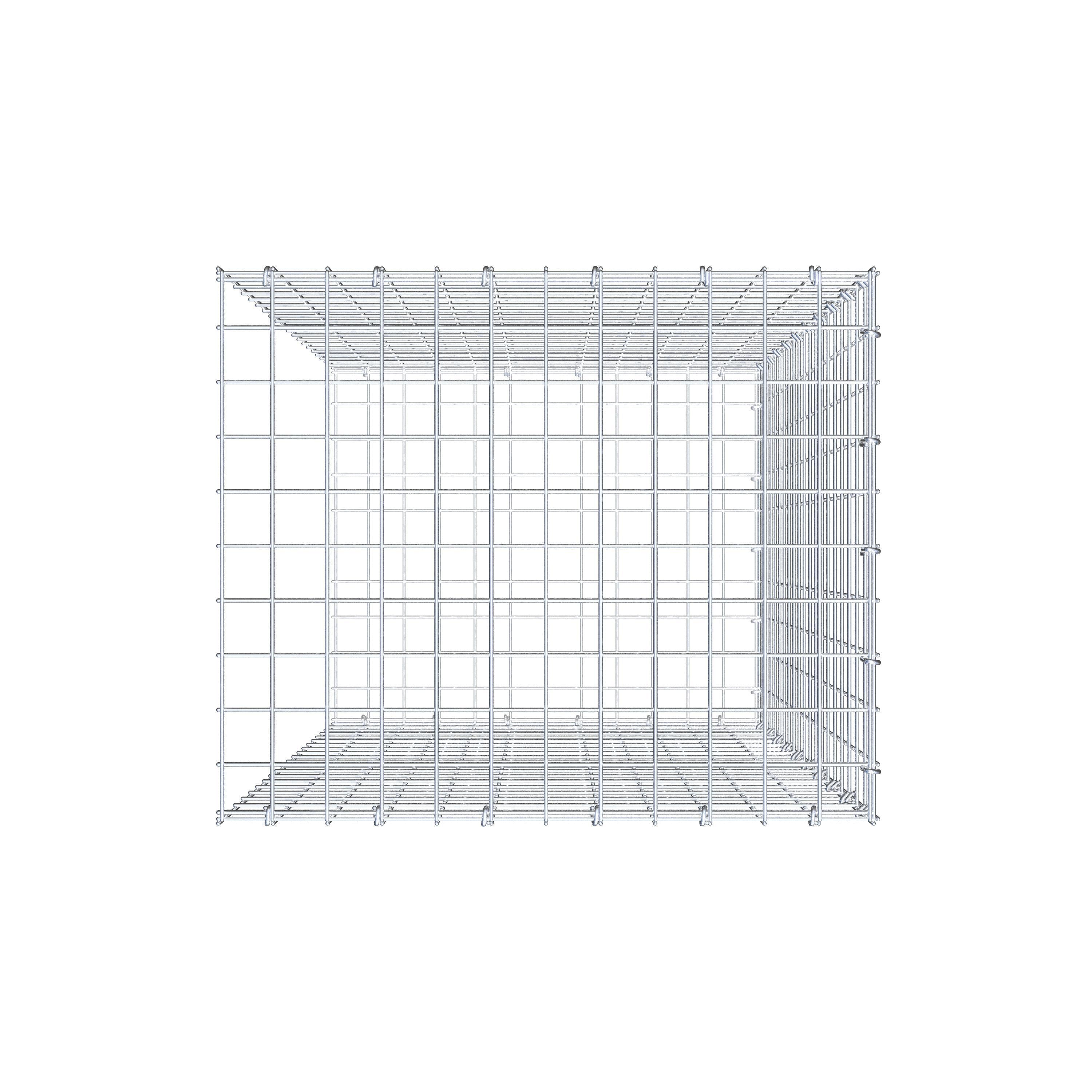 Anbaugabione Typ 2 100 cm x 60 cm x 50 cm (L x H x T), Maschenweite 5 cm x 5 cm, C-Ring