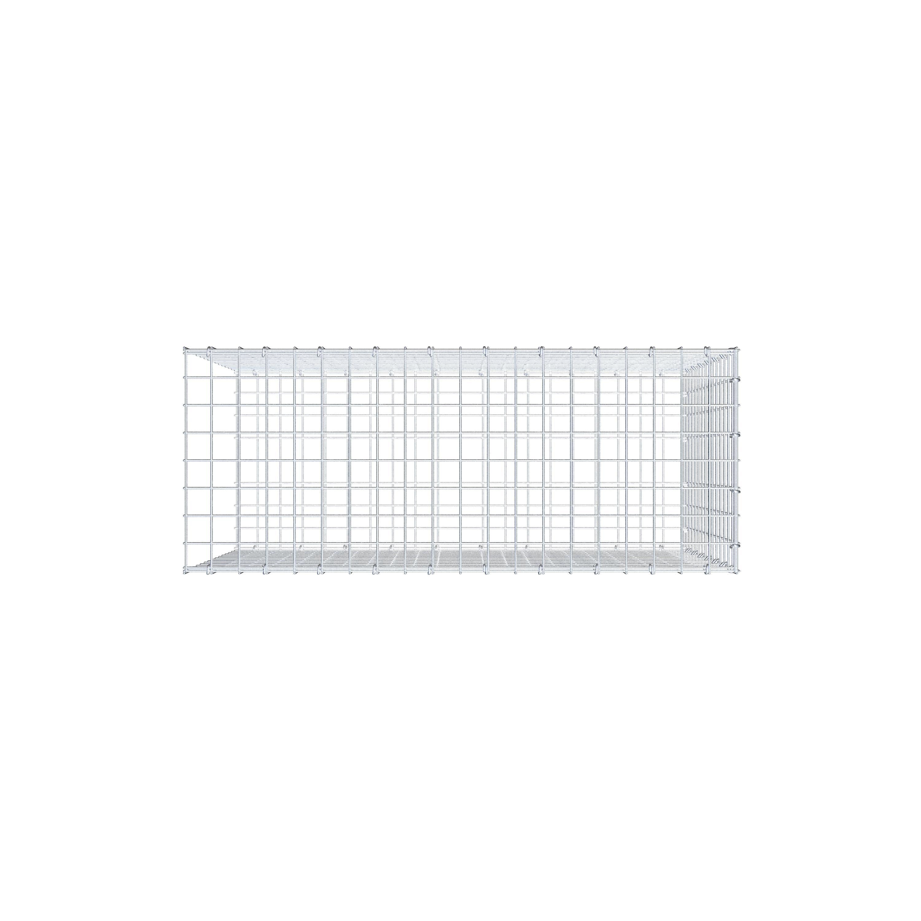 Anbaugabione Typ 2 100 cm x 70 cm x 40 cm (L x H x T), Maschenweite 5 cm x 5 cm, C-Ring