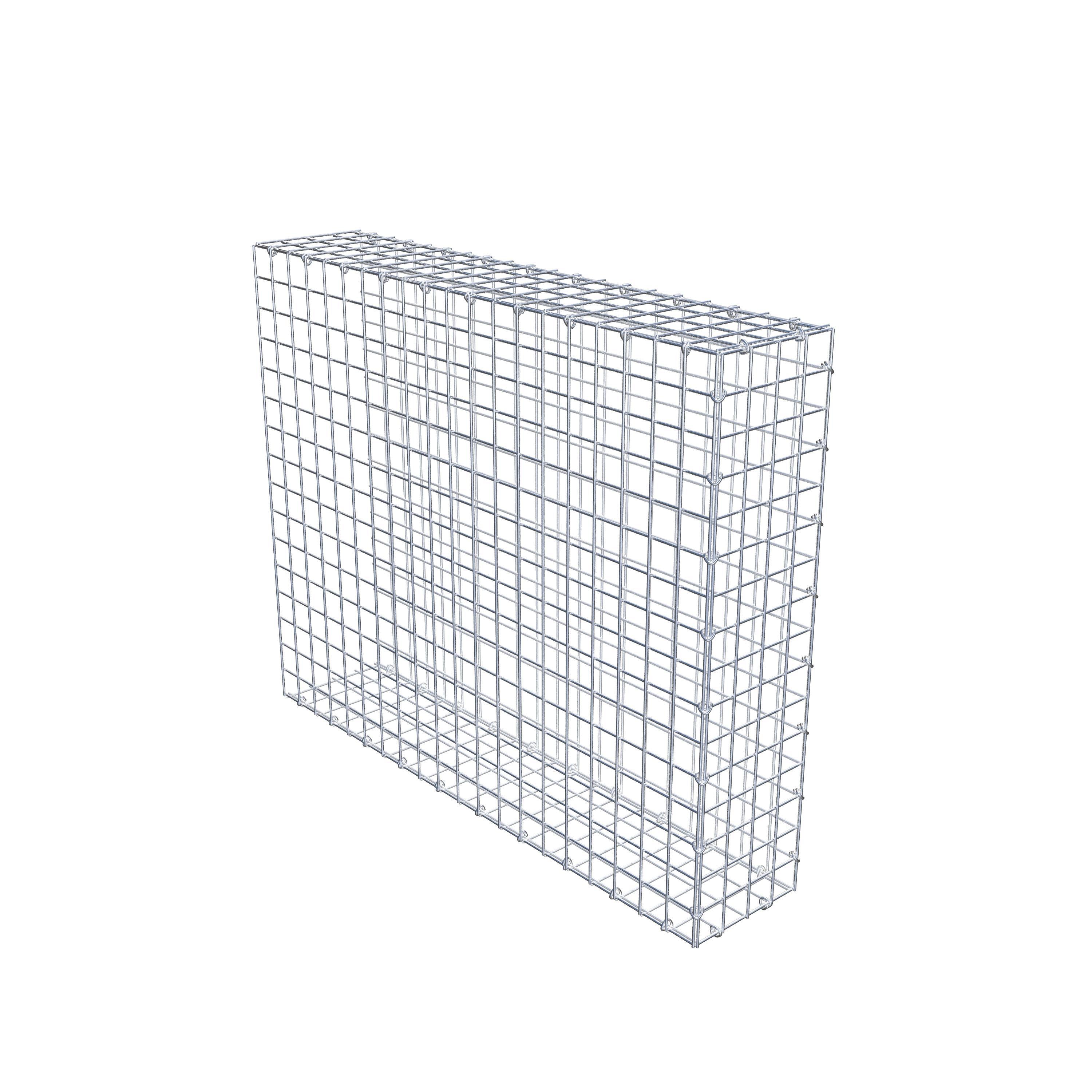 Mounted gabion type 2 100 cm x 80 cm x 20 cm (L x H x D), mesh size 5 cm x 5 cm, C-ring