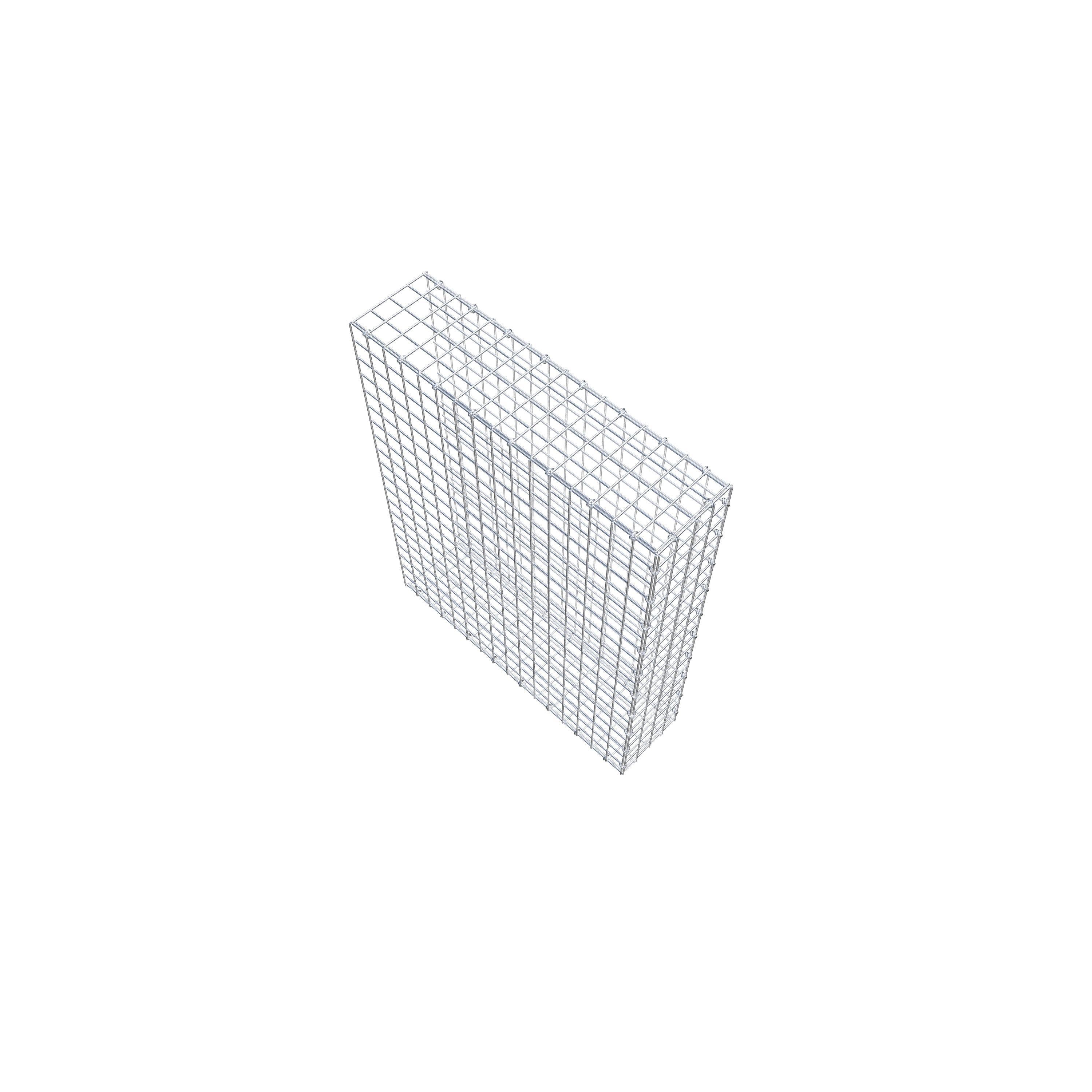 Mounted gabion type 2 100 cm x 80 cm x 20 cm (L x H x D), mesh size 5 cm x 5 cm, C-ring