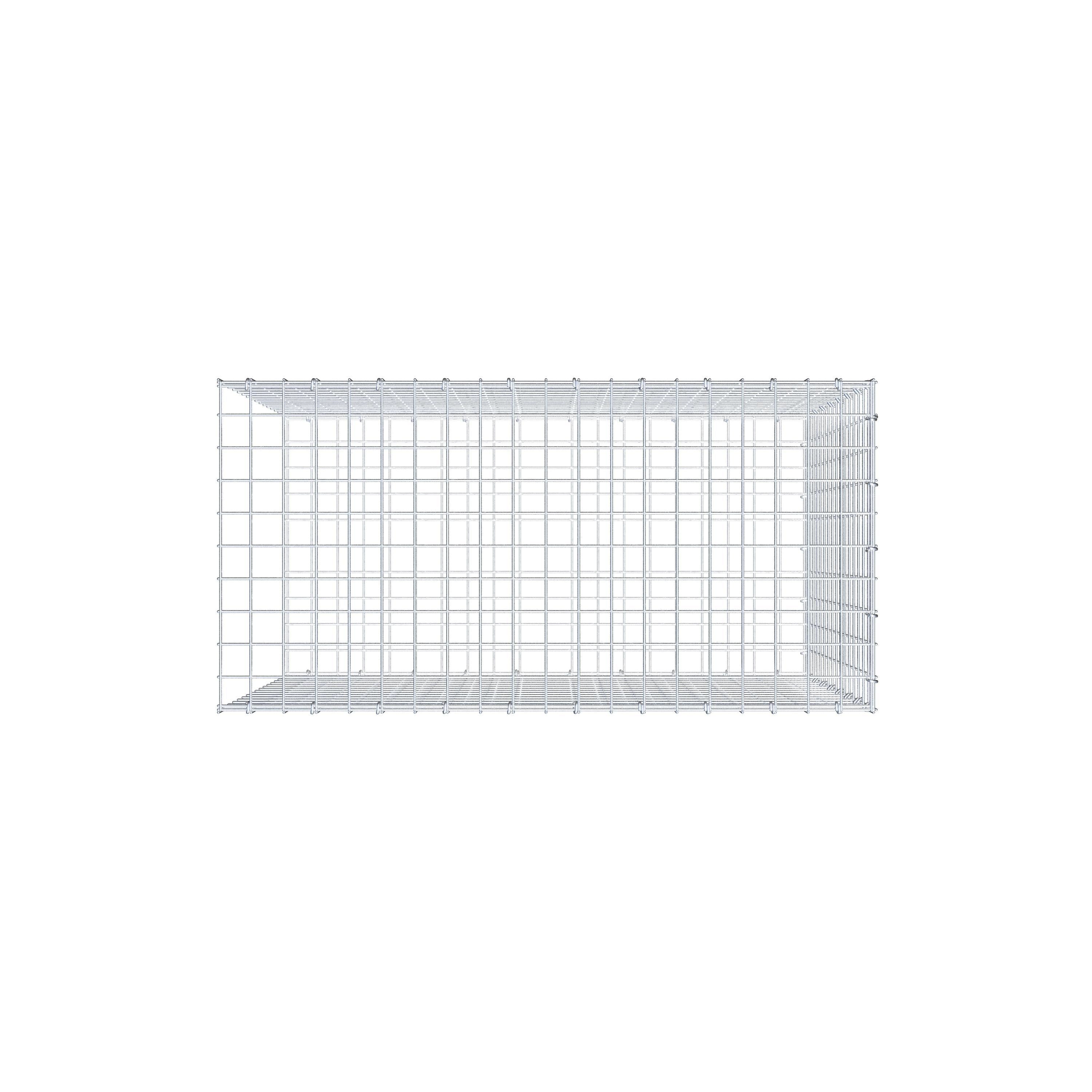 Anbaugabione Typ 2 100 cm x 80 cm x 50 cm (L x H x T), Maschenweite 5 cm x 5 cm, C-Ring