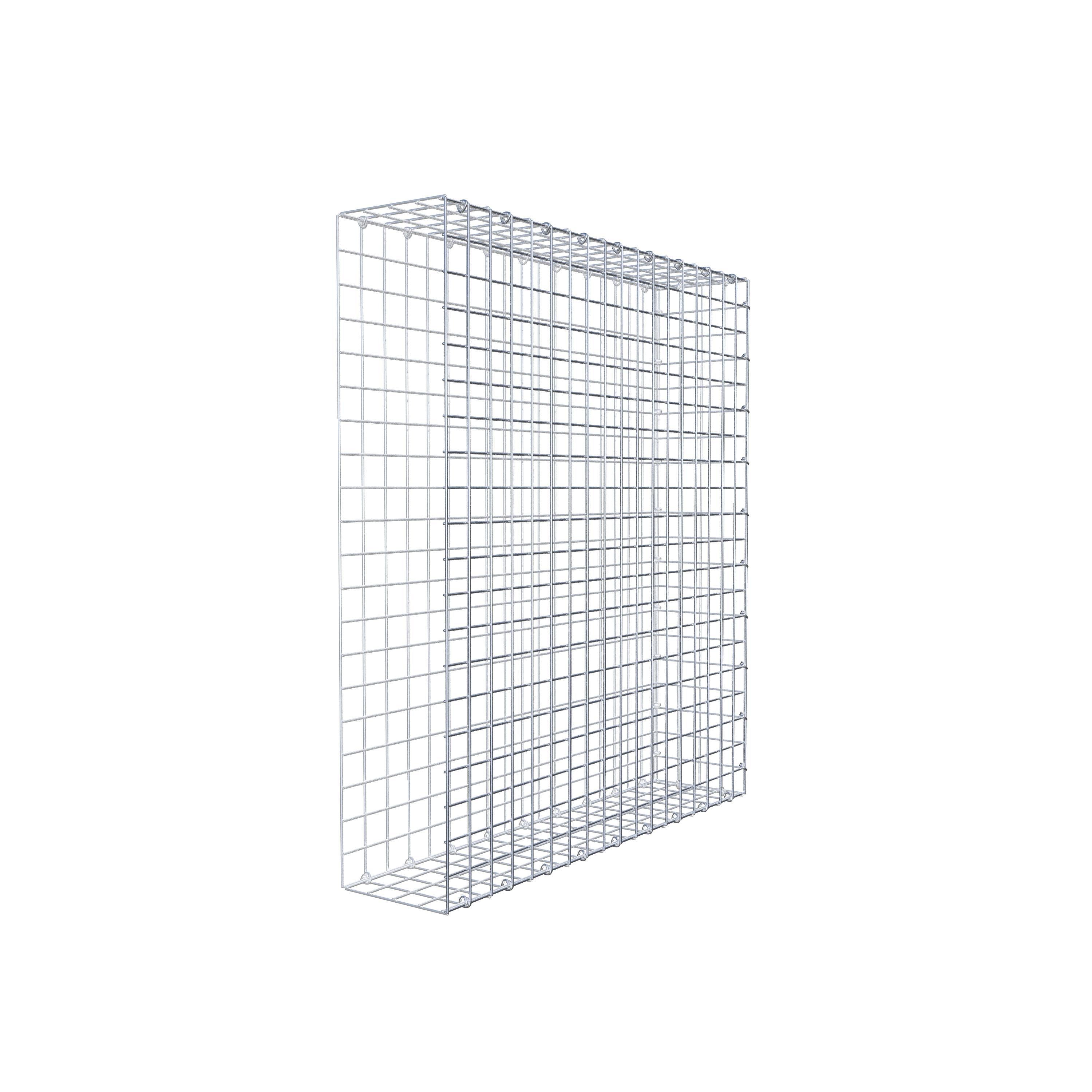 Monteret gabion type 2 100 cm x 90 cm x 20 cm (L x H x D), maskestørrelse 5 cm x 5 cm, C-ring