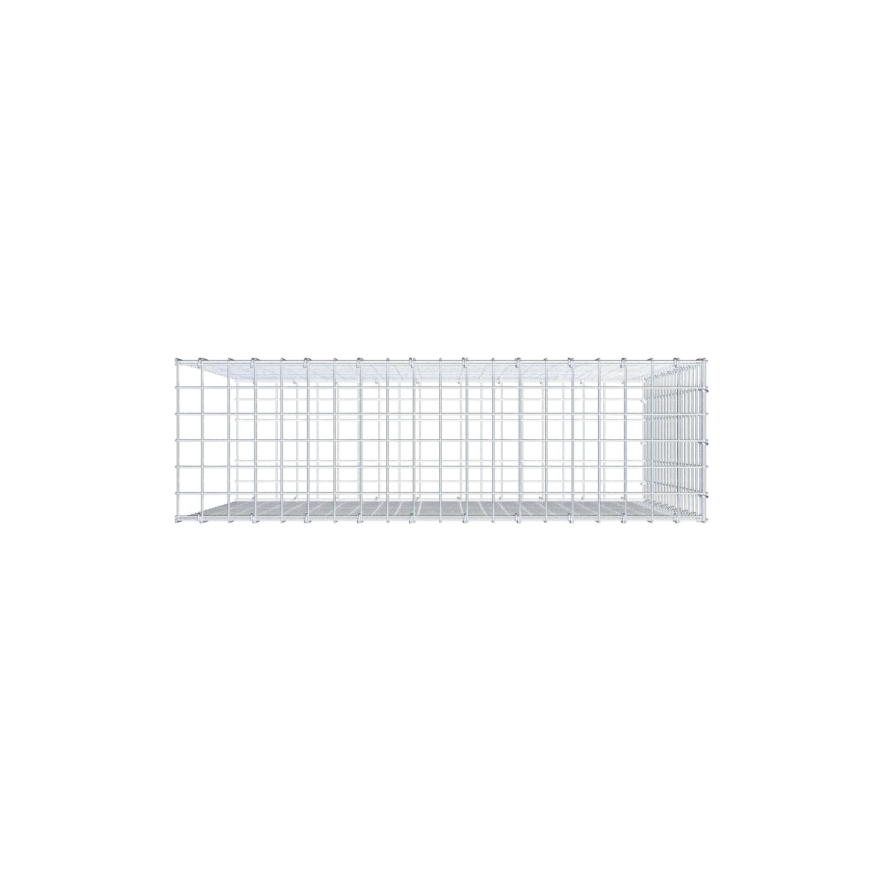 Mounted gabion type 2 100 cm x 90 cm x 30 cm (L x H x D), mesh size 5 cm x 5 cm, C-ring