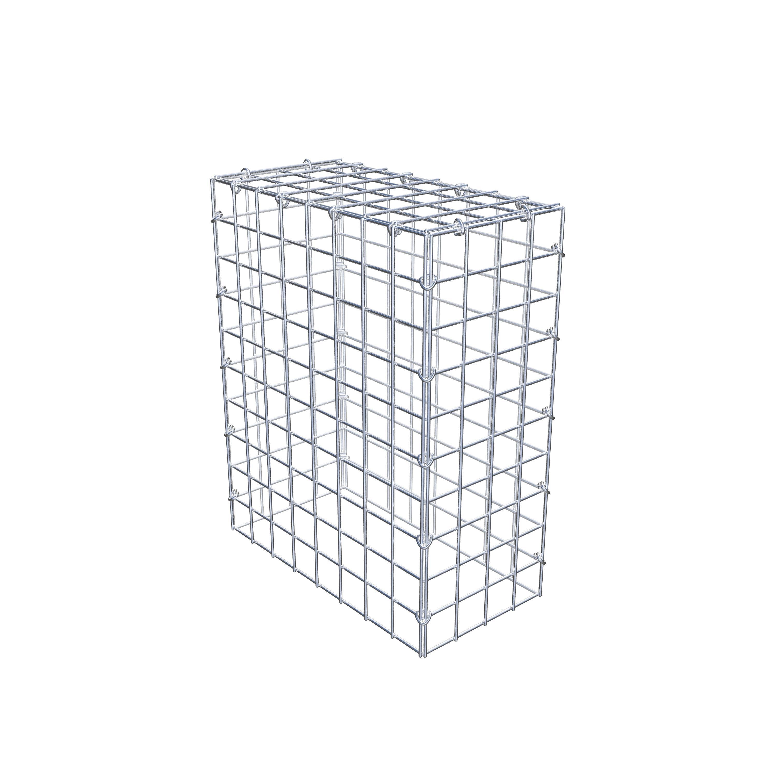 Mounted gabion type 3 50 cm x 40 cm x 20 cm (L x H x D), mesh size 5 cm x 5 cm, C-ring