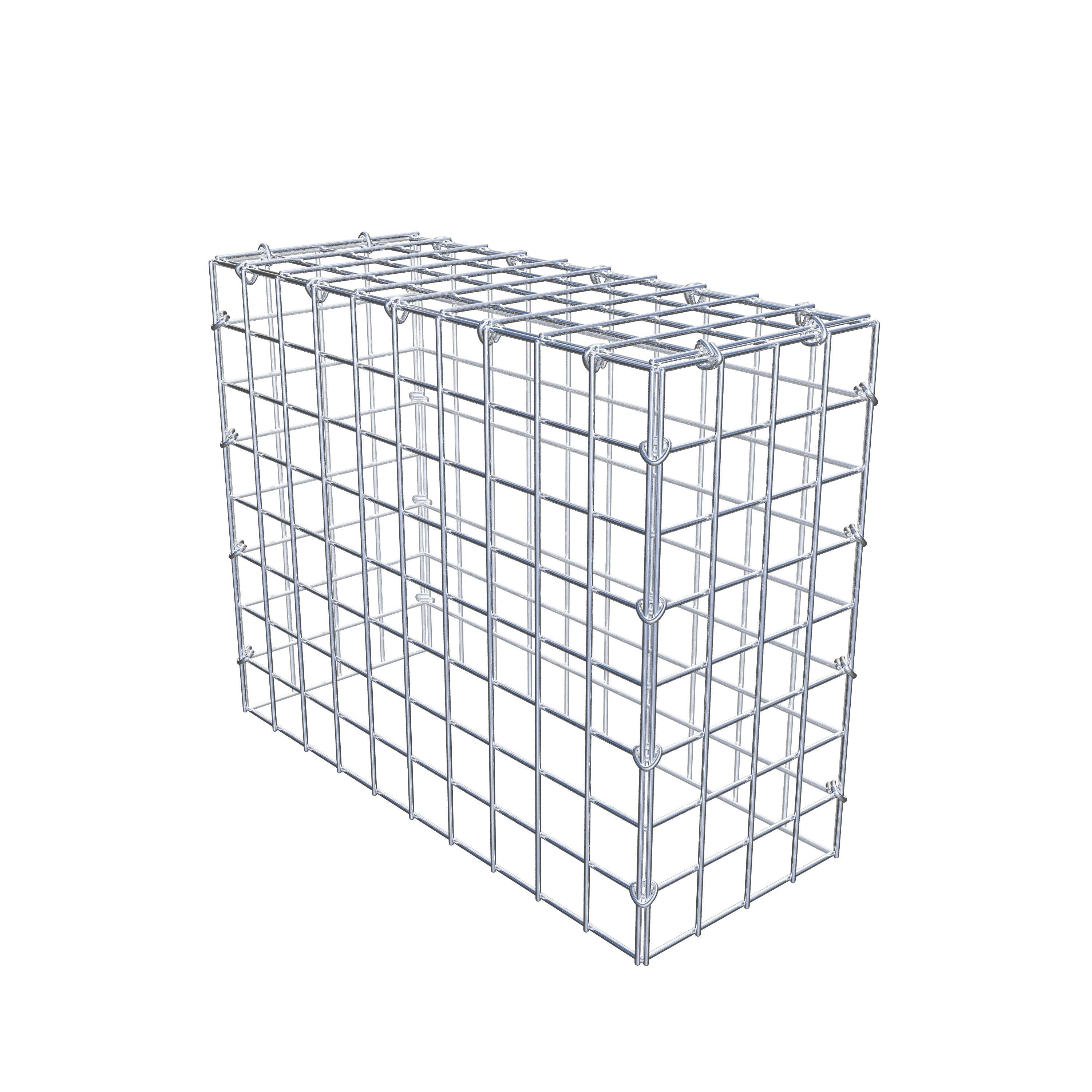 Mounted gabion type 3 50 cm x 40 cm x 20 cm (L x H x D), mesh size 5 cm x 5 cm, C-ring