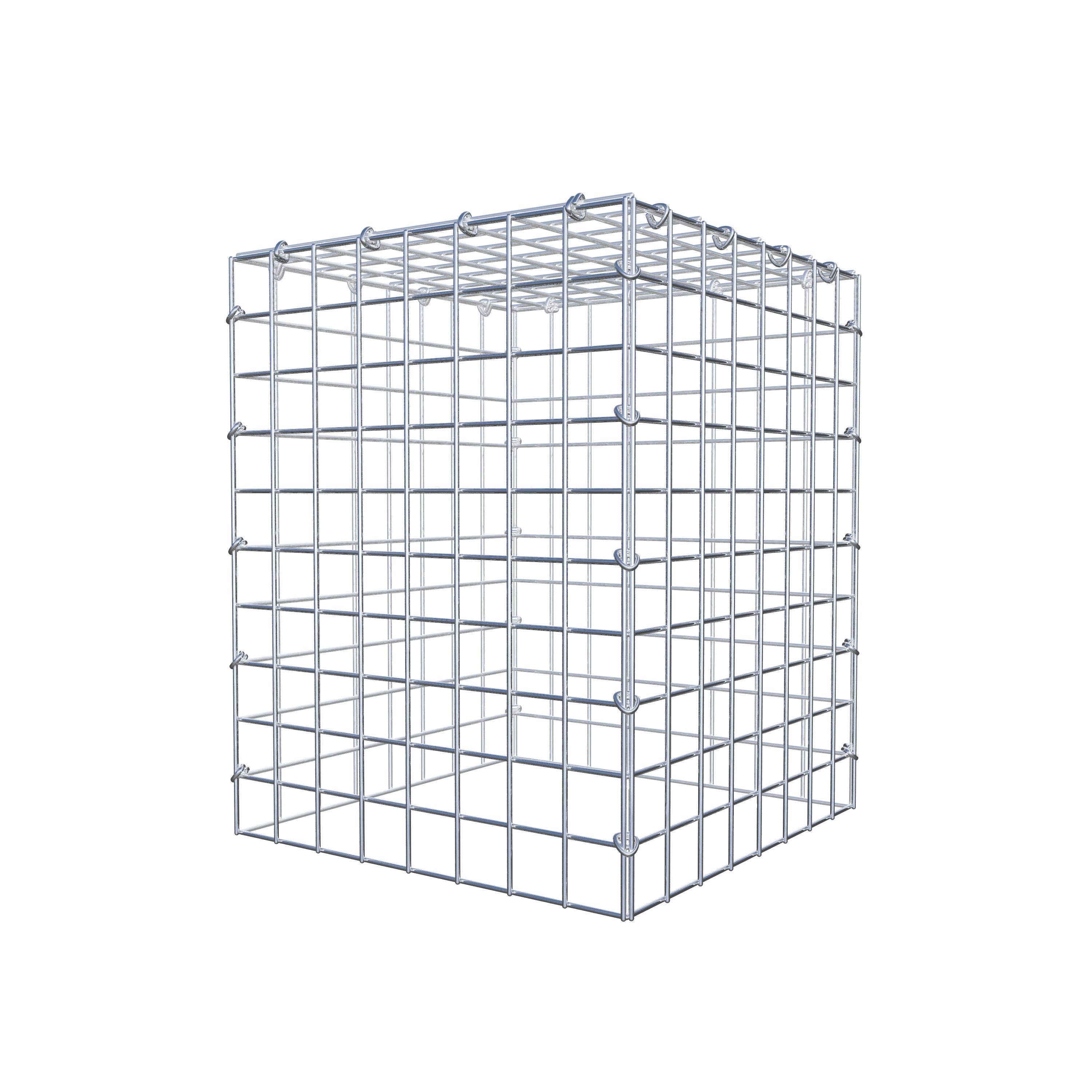 Monteret gabion type 3 50 cm x 40 cm x 40 cm (L x H x D), maskestørrelse 5 cm x 5 cm, C-ring