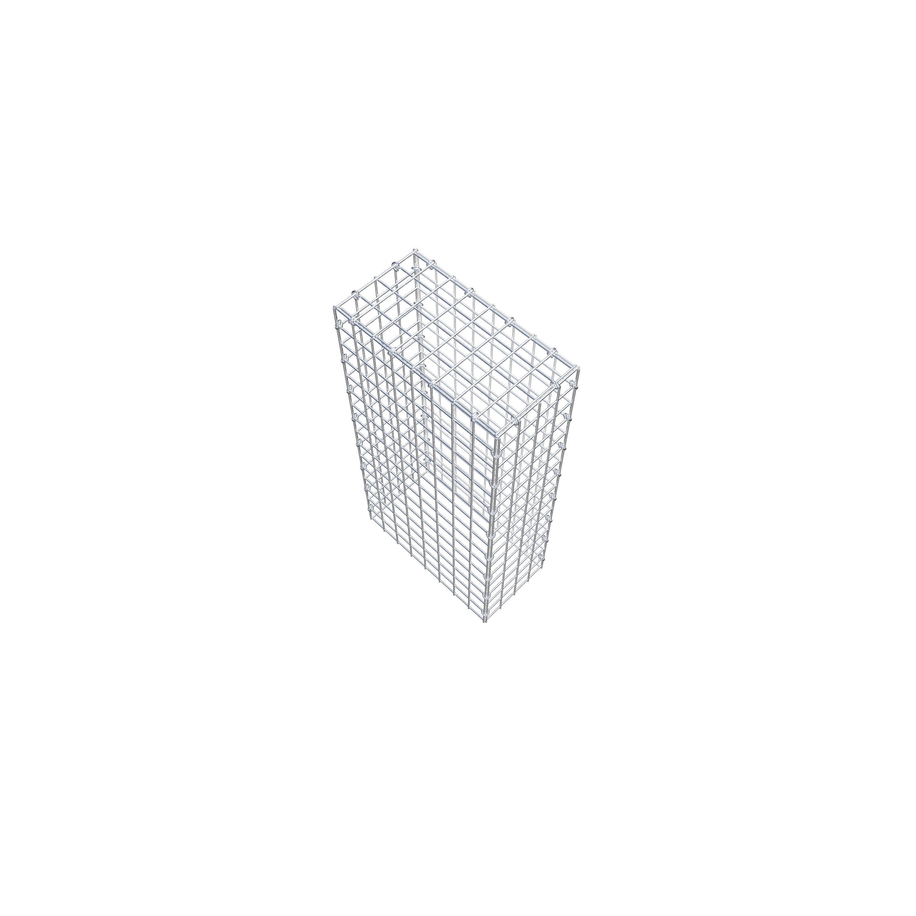 Mounted gabion type 3 80 cm x 40 cm x 20 cm (L x H x D), mesh size 5 cm x 5 cm, C-ring