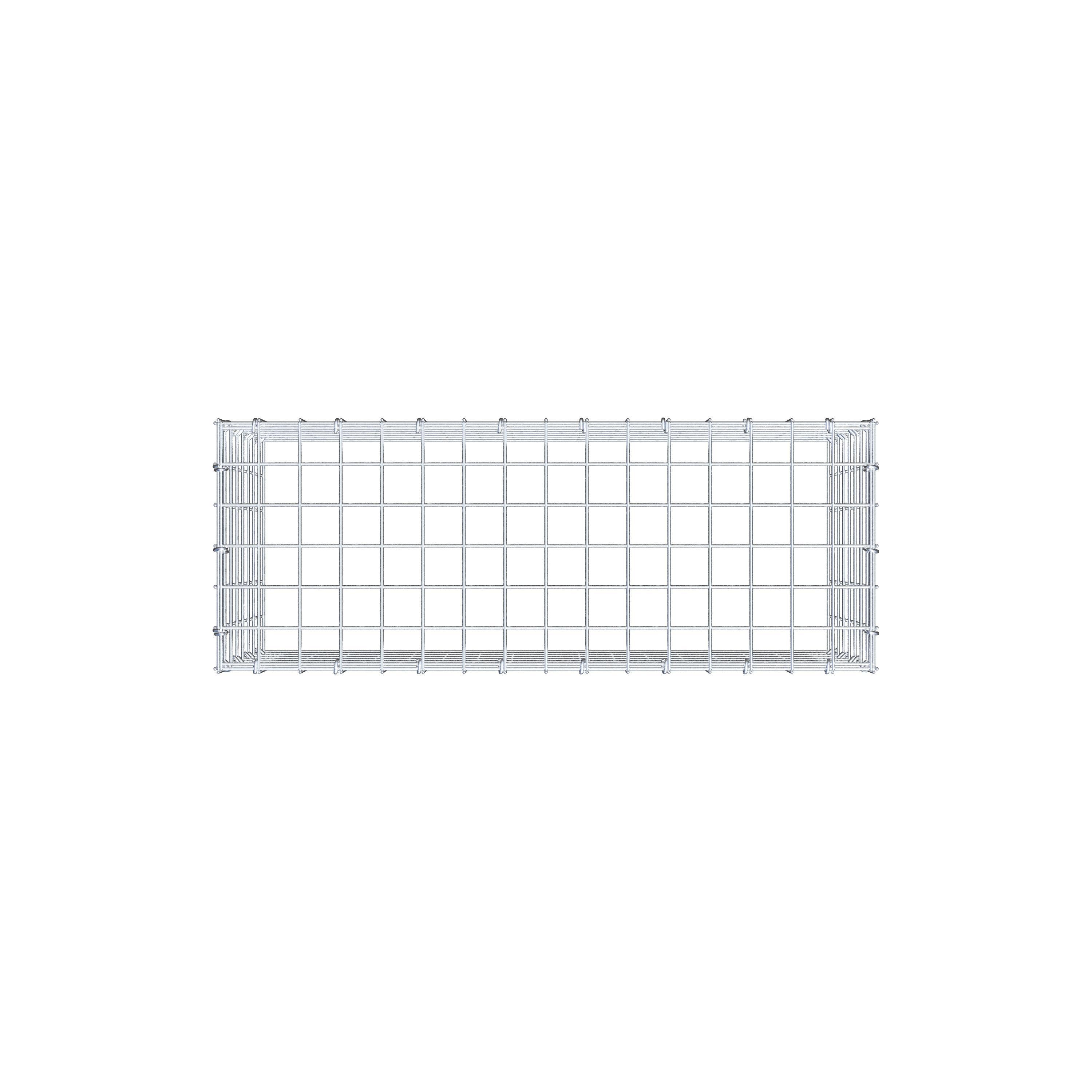 Monteret gabion type 3 80 cm x 40 cm x 30 cm (L x H x D), maskestørrelse 5 cm x 5 cm, C-ring