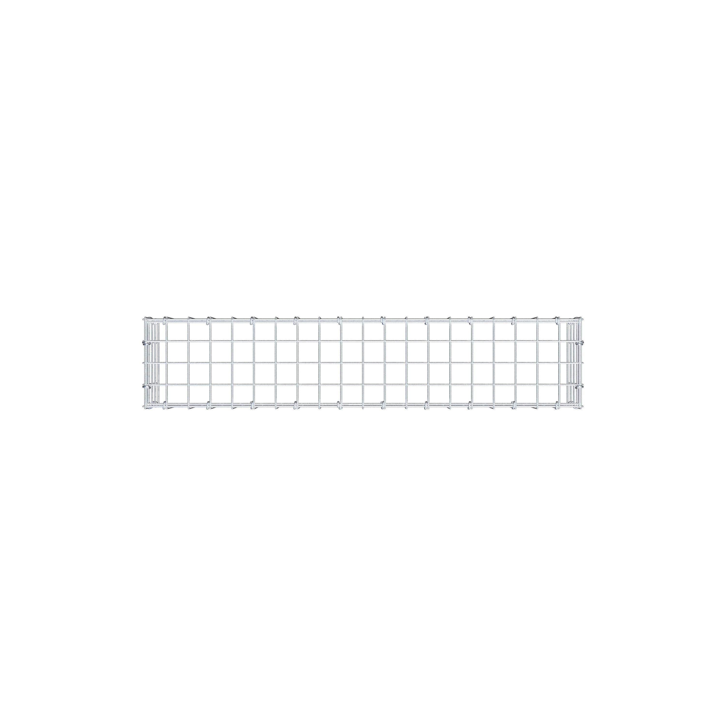 Monteret gabion type 3 100 cm x 20 cm x 20 cm (L x H x D), maskestørrelse 5 cm x 5 cm, C-ring