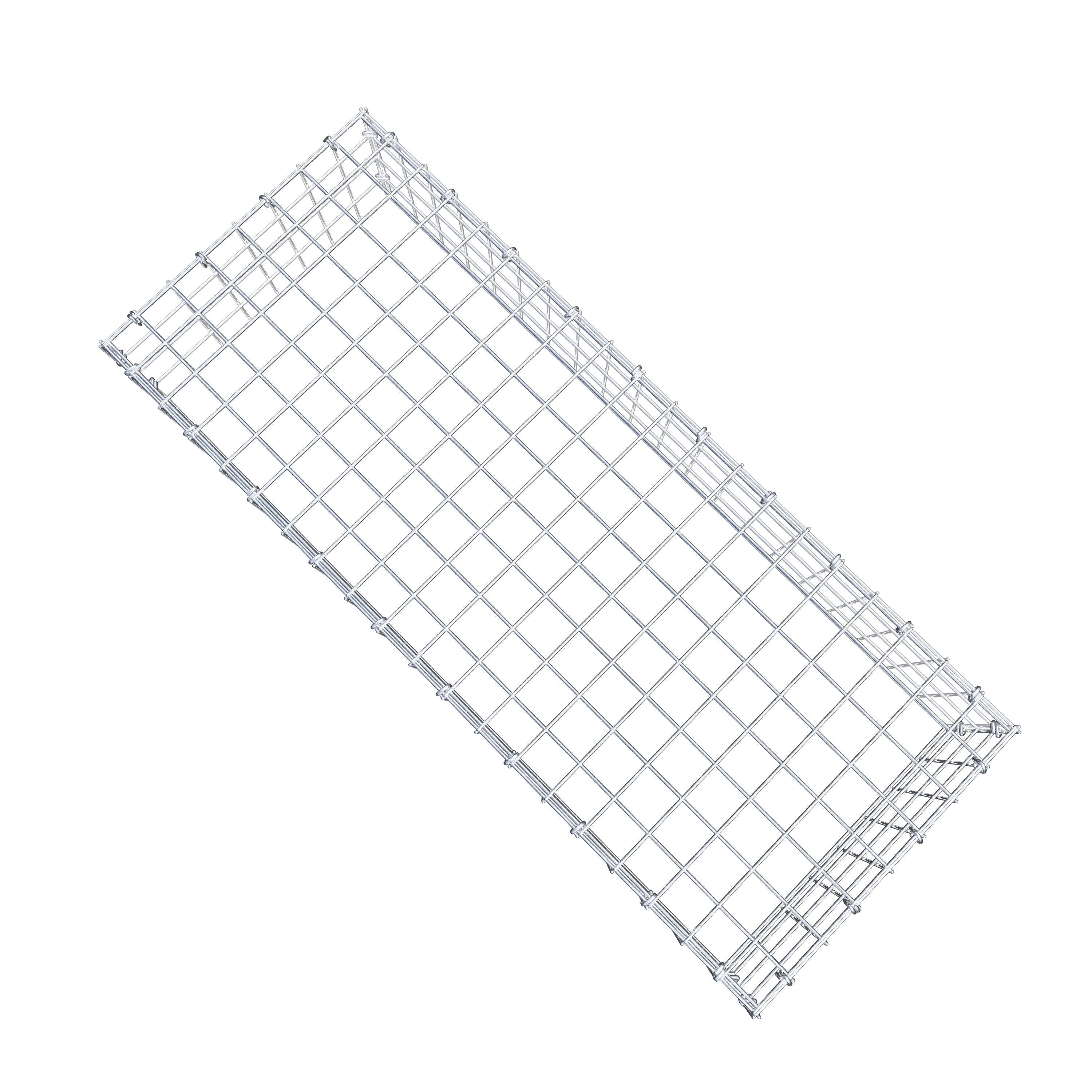 Monteret gabion type 3 100 cm x 20 cm x 40 cm (L x H x D), maskestørrelse 5 cm x 5 cm, C-ring