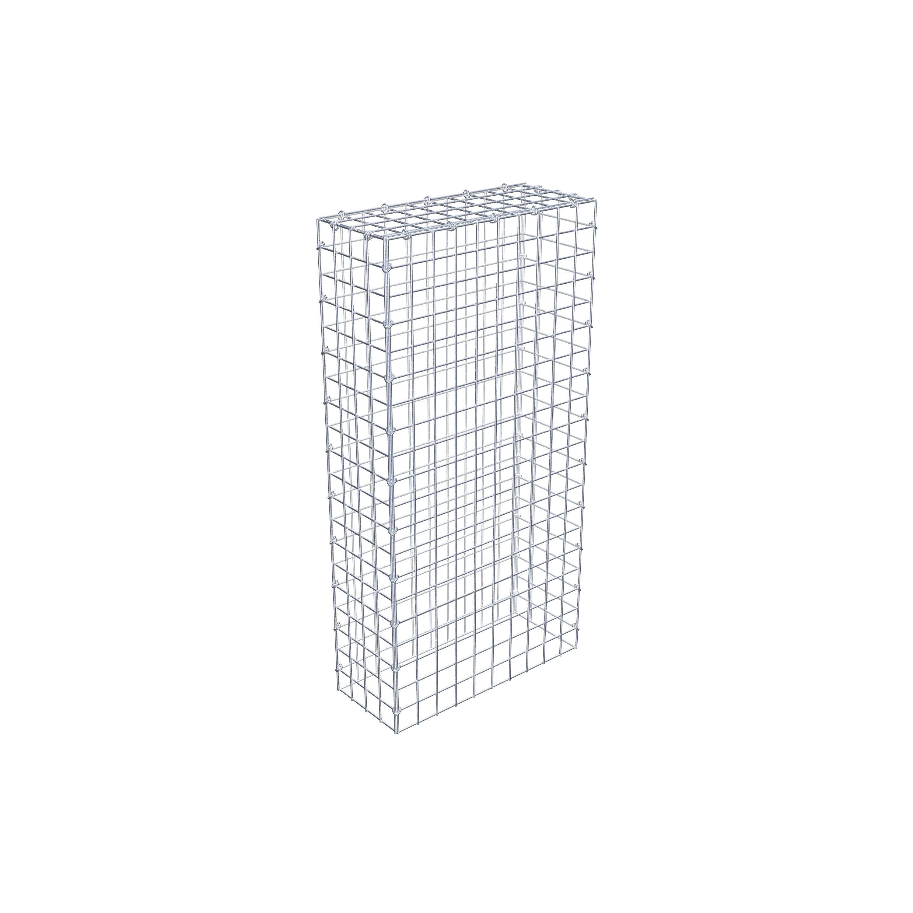 Monteret gabion type 3 100 cm x 20 cm x 50 cm (L x H x D), maskestørrelse 5 cm x 5 cm, C-ring