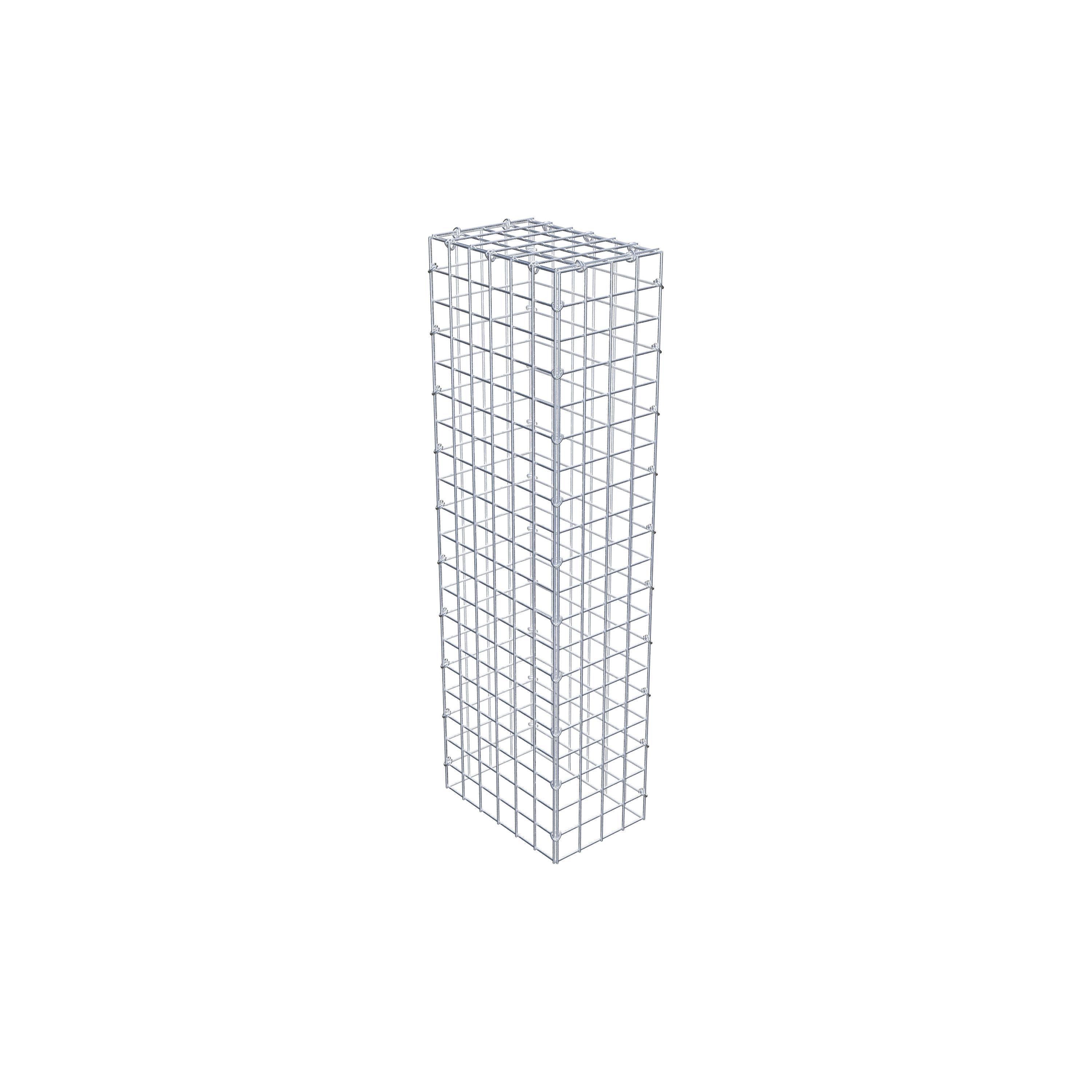 Monteret gabion type 3 100 cm x 30 cm x 20 cm (L x H x D), maskestørrelse 5 cm x 5 cm, C-ring