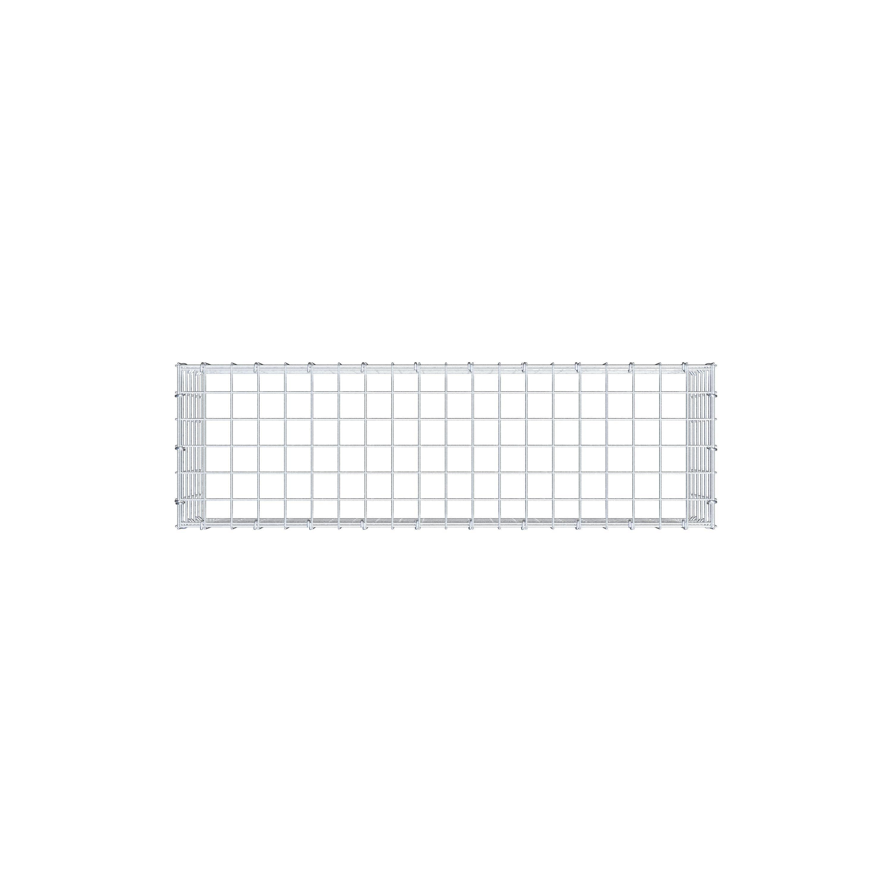 Monteret gabion type 3 100 cm x 30 cm x 30 cm (L x H x D), maskestørrelse 5 cm x 5 cm, C-ring