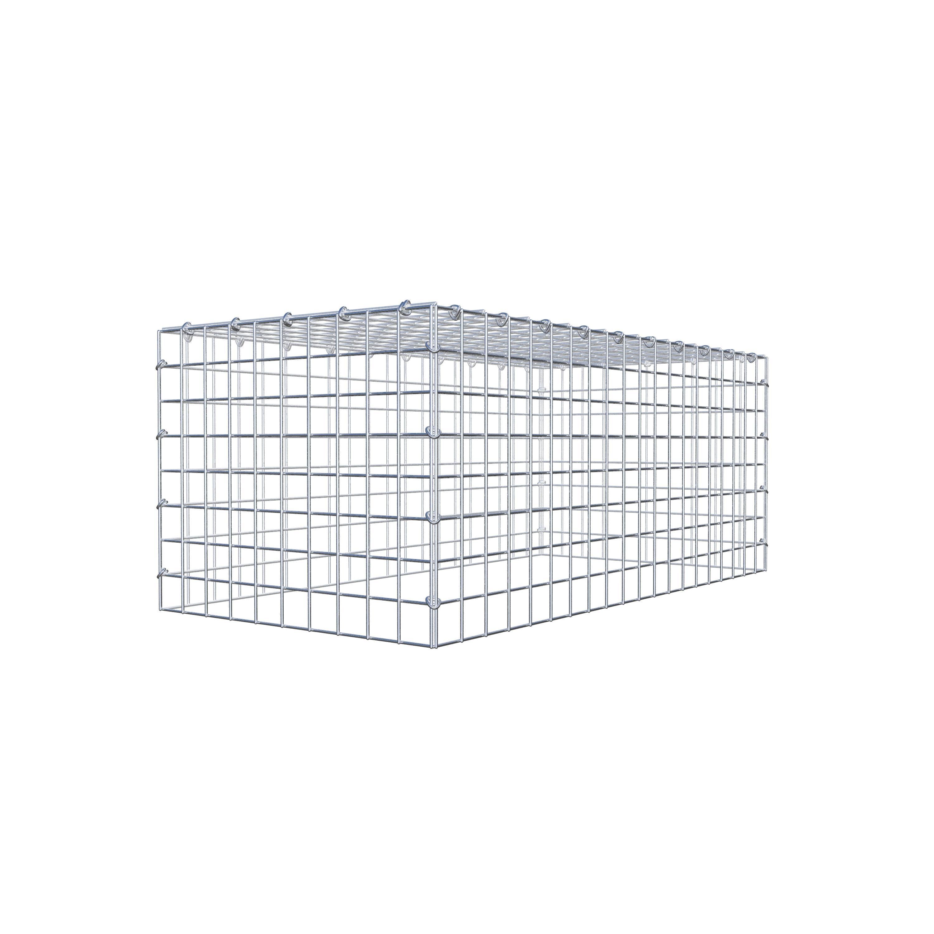 Monteret gabion type 3 100 cm x 40 cm x 50 cm (L x H x D), maskestørrelse 5 cm x 5 cm, C-ring