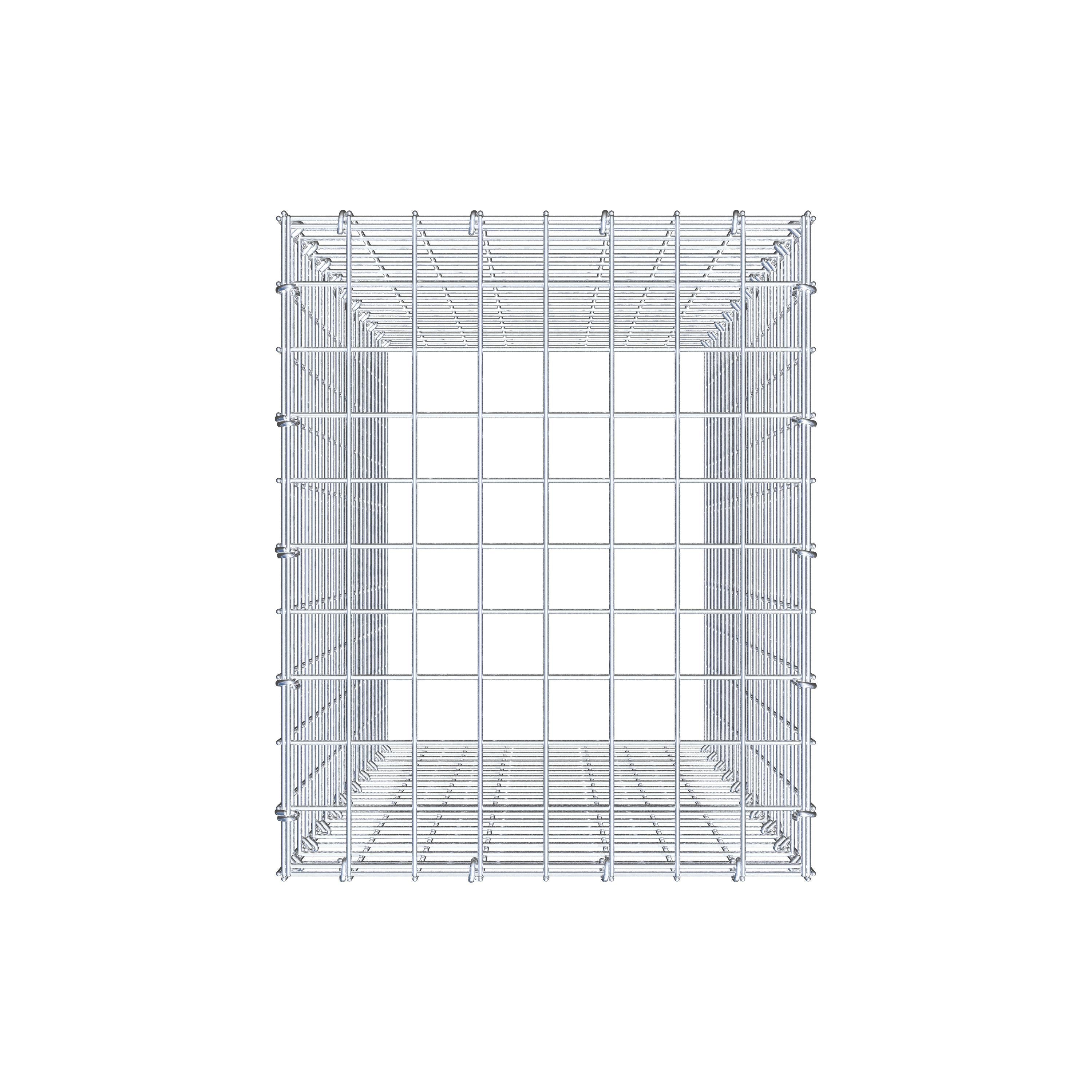 Monteret gabion type 3 100 cm x 40 cm x 50 cm (L x H x D), maskestørrelse 5 cm x 5 cm, C-ring