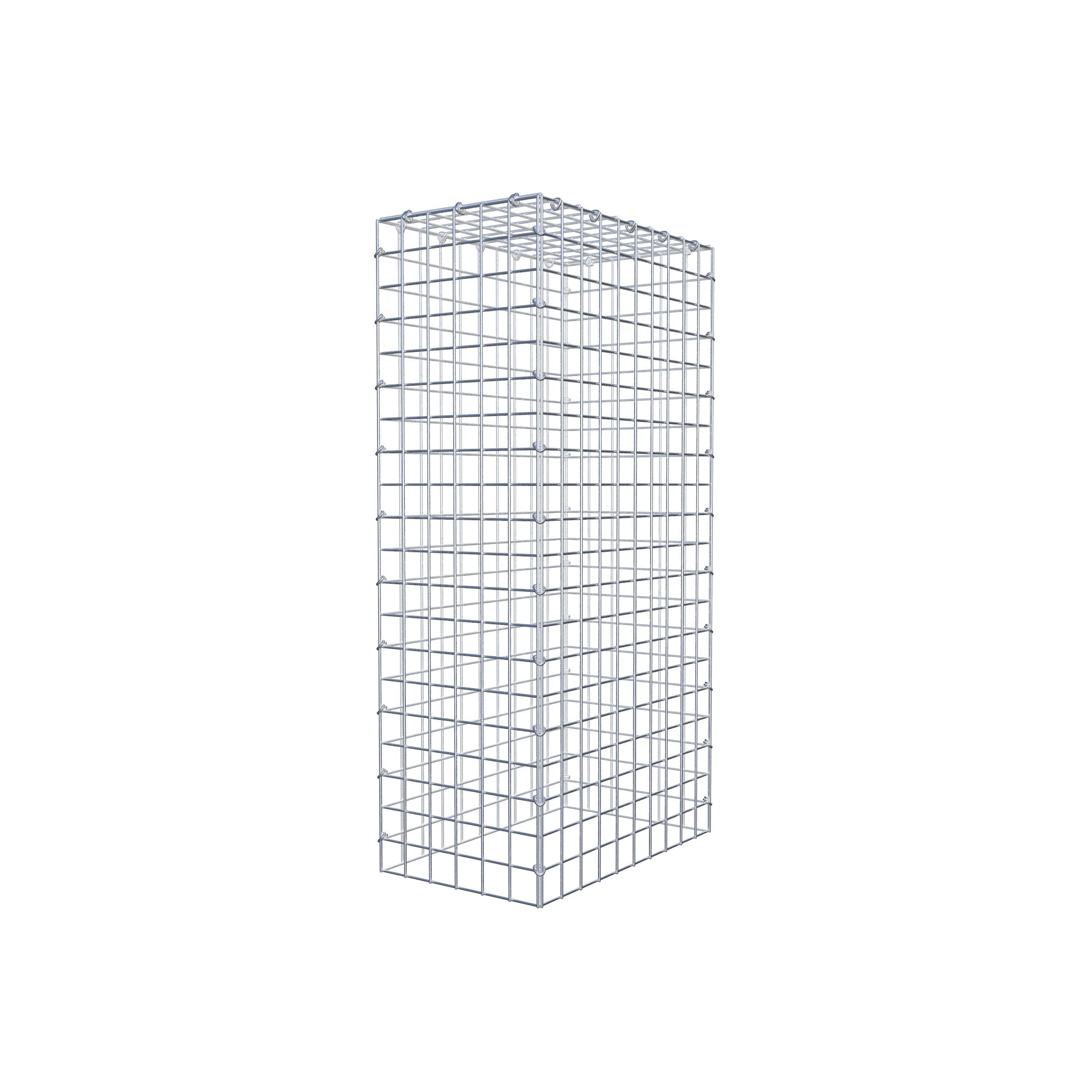 Monteret gabion type 3 100 cm x 50 cm x 30 cm (L x H x D), maskestørrelse 5 cm x 5 cm, C-ring