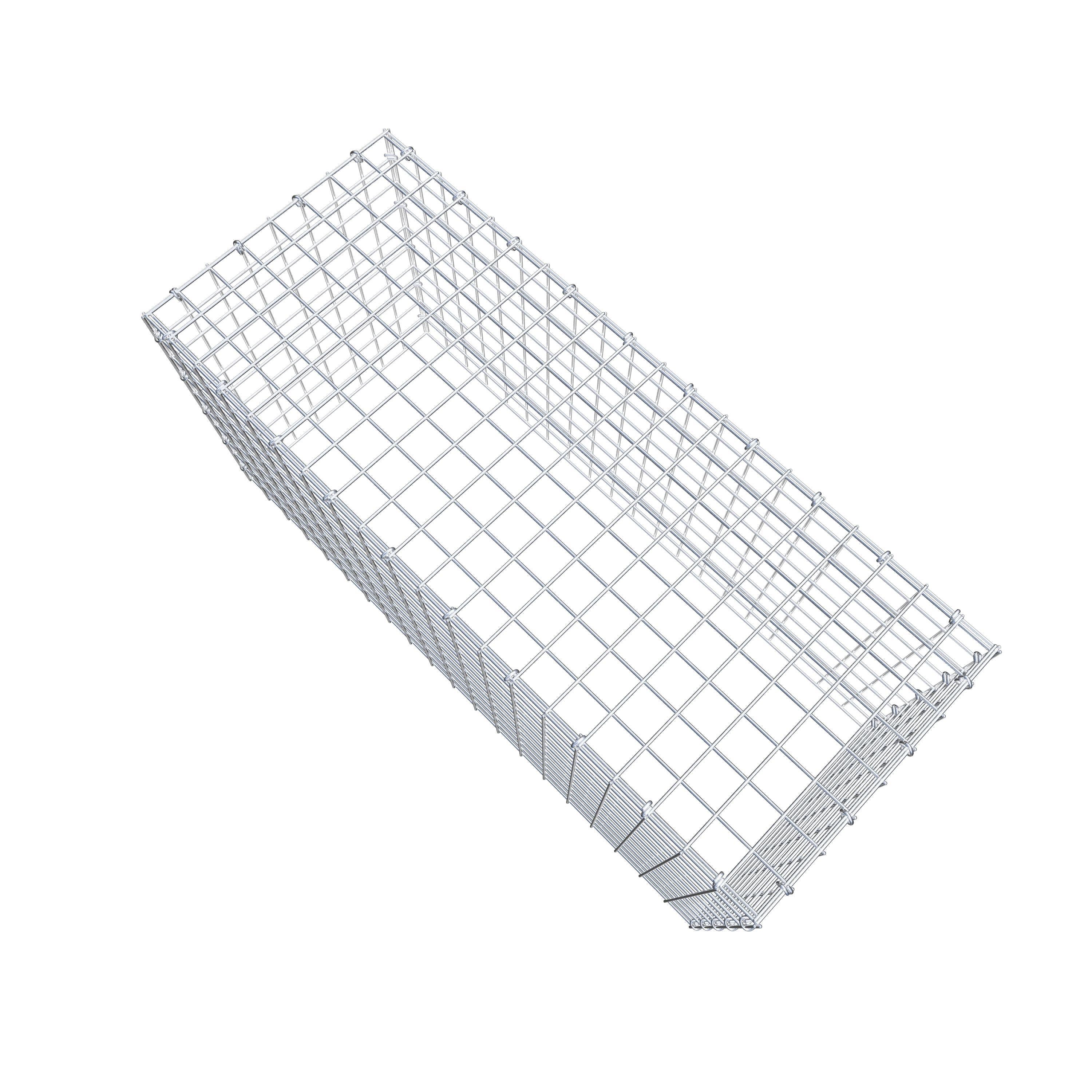 Monteret gabion type 3 100 cm x 50 cm x 40 cm (L x H x D), maskestørrelse 5 cm x 5 cm, C-ring