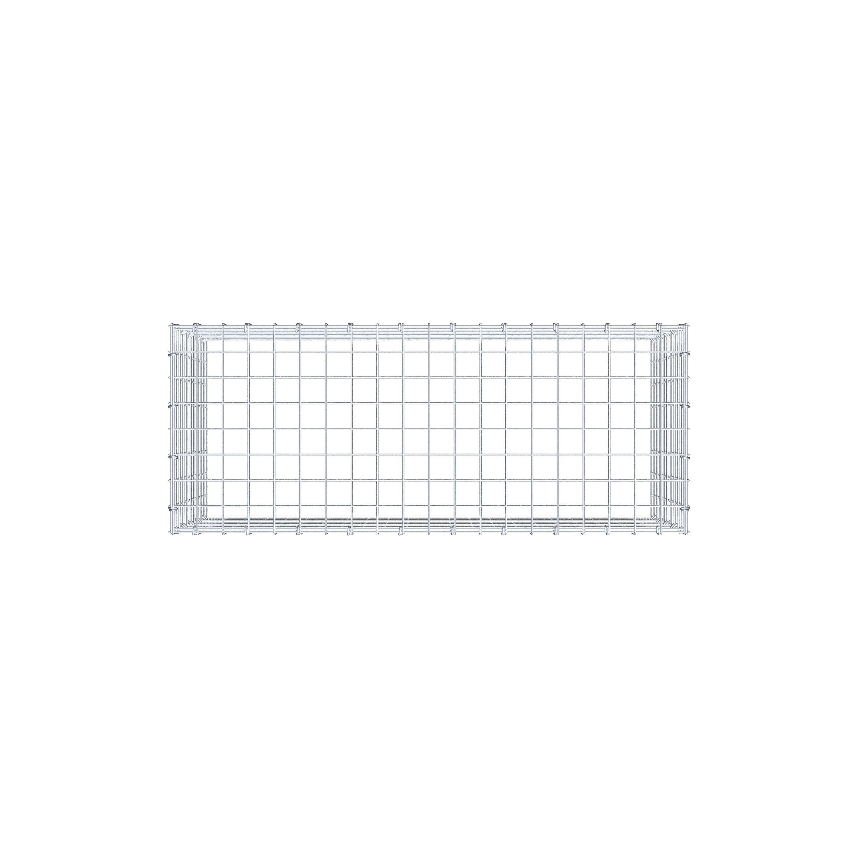 Mounted gabion type 3 100 cm x 50 cm x 40 cm (L x H x D), mesh size 5 cm x 5 cm, C-ring