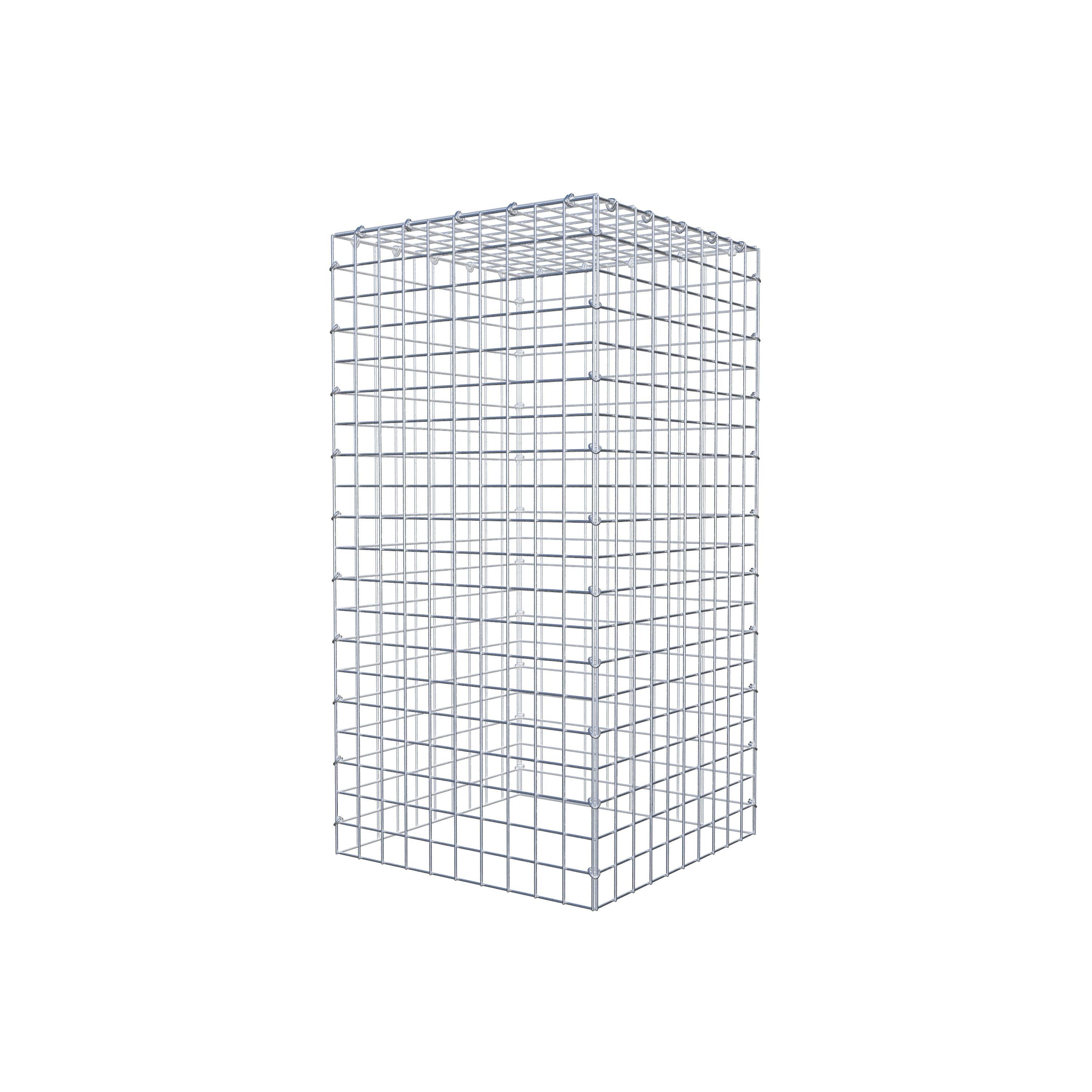 Monteret gabion type 3 100 cm x 50 cm x 50 cm (L x H x D), maskestørrelse 5 cm x 5 cm, C-ring