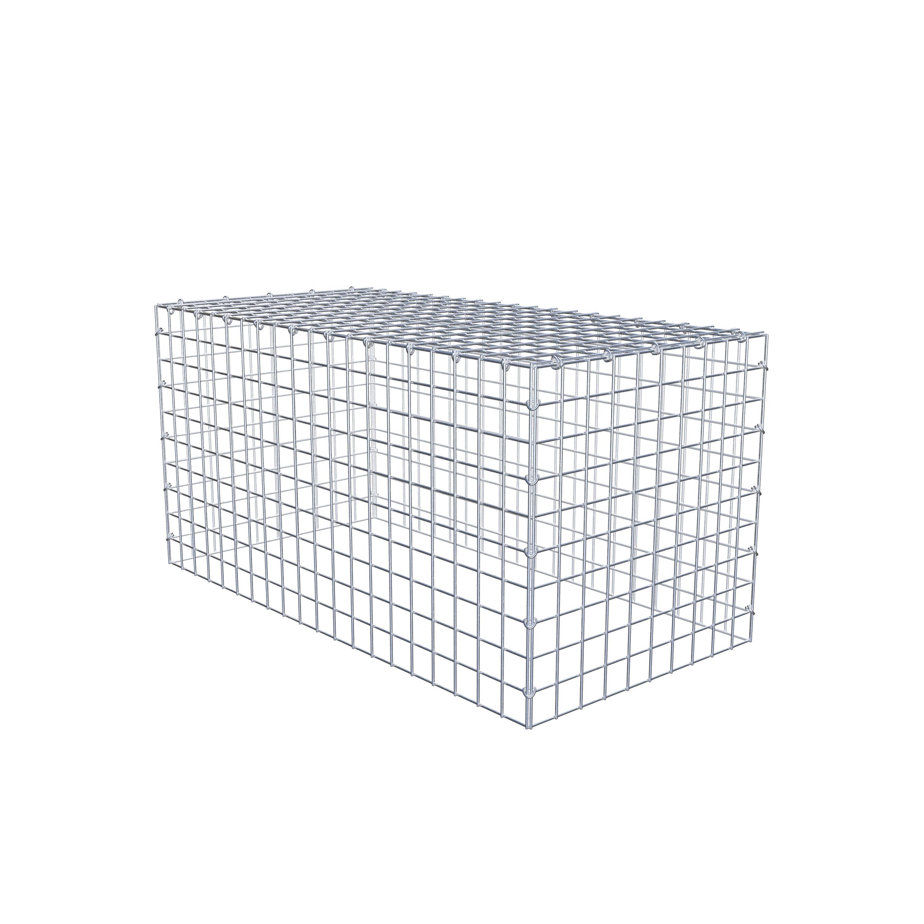 Monteret gabion type 3 100 cm x 50 cm x 50 cm (L x H x D), maskestørrelse 5 cm x 5 cm, C-ring