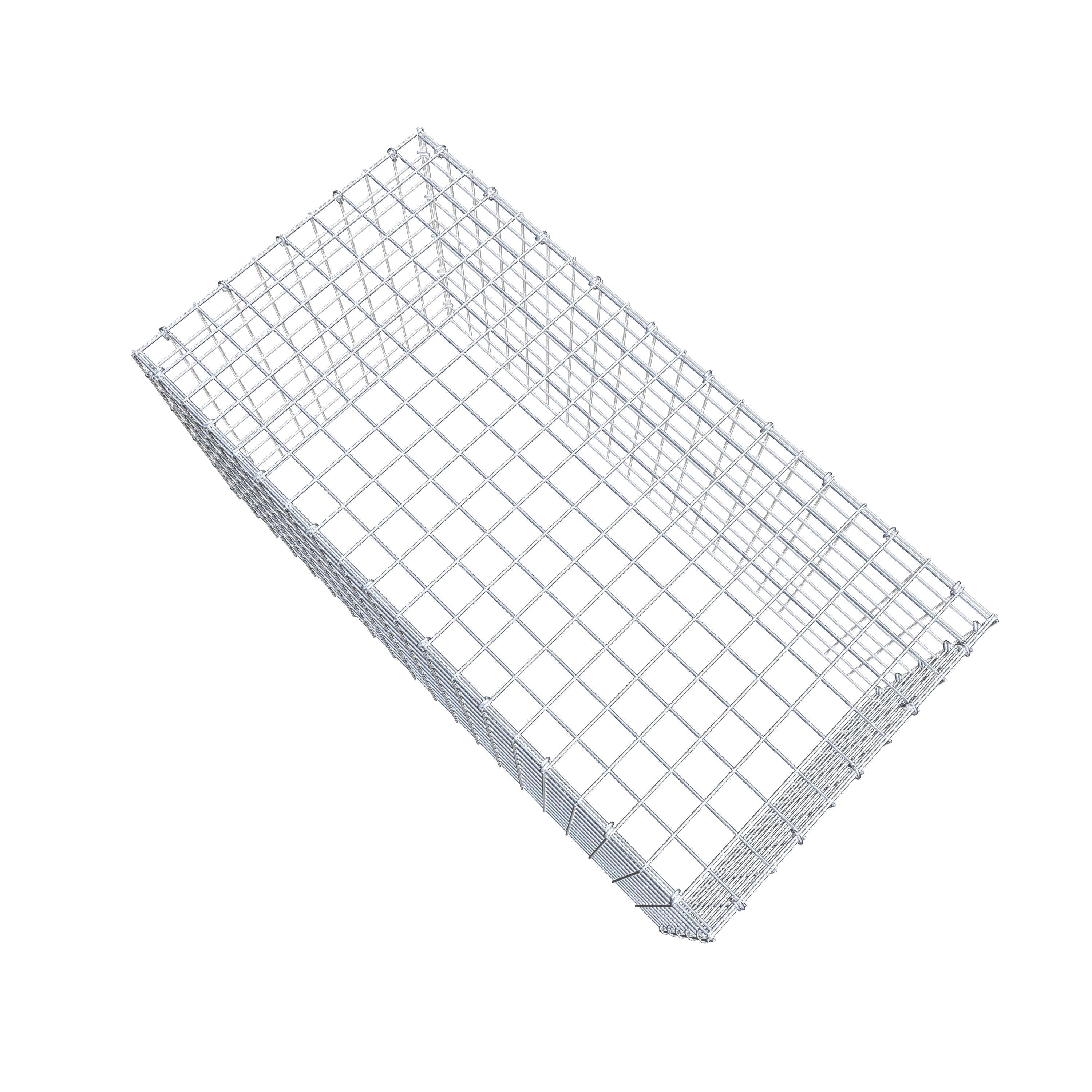 Monteret gabion type 3 100 cm x 50 cm x 50 cm (L x H x D), maskestørrelse 5 cm x 5 cm, C-ring