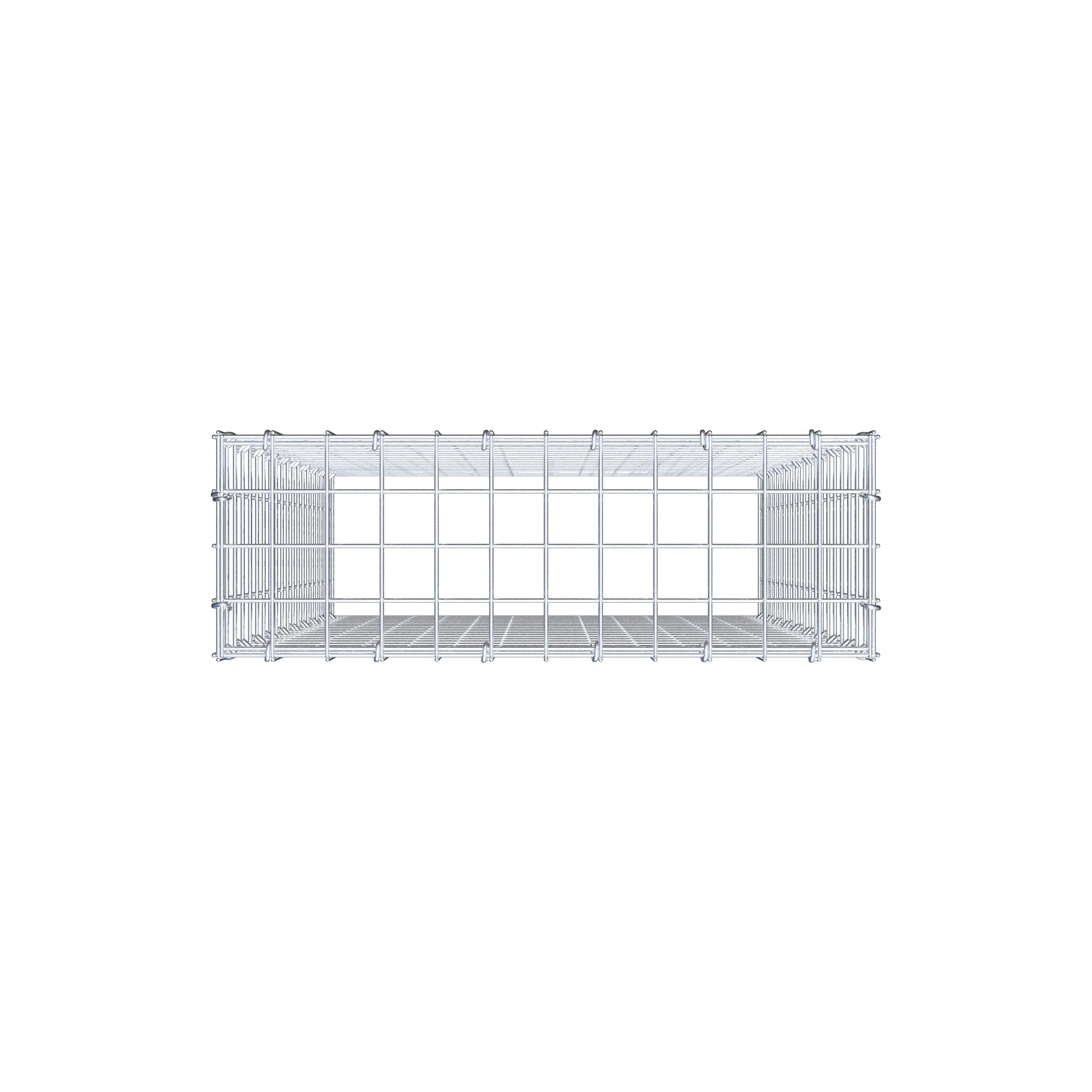 Mounted gabion type 3 100 cm x 60 cm x 20 cm (L x H x D), mesh size 5 cm x 5 cm, C-ring